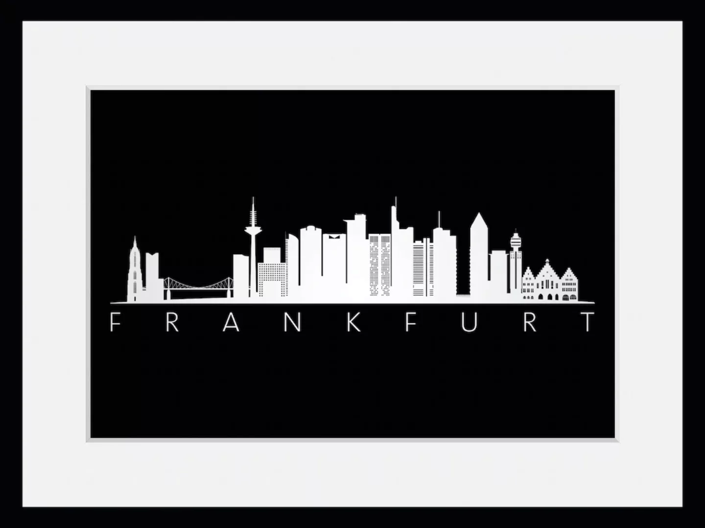 queence Bild »Frankfurt Skyline BLACK«, Städte, (1 St.) günstig online kaufen