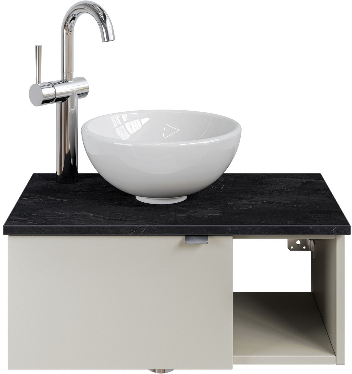 Saphir Waschtisch "Serie 6915 Waschschale mit Unterschrank für Gästebad, Gä günstig online kaufen