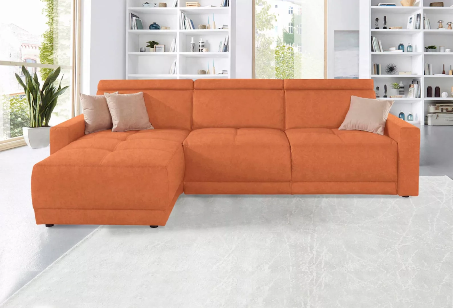 DOMO collection Ecksofa "Ava L-Form", mit Recamiere, Federkern wahlweise mi günstig online kaufen