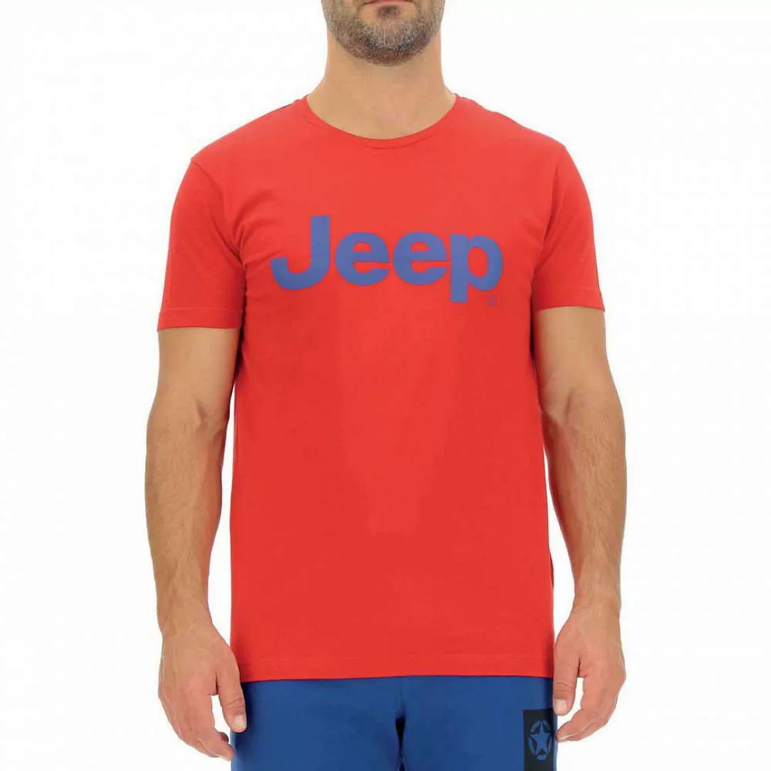 Jeep O102054r598 Kurzärmeliges T-shirt S Red / Vivid Blue günstig online kaufen