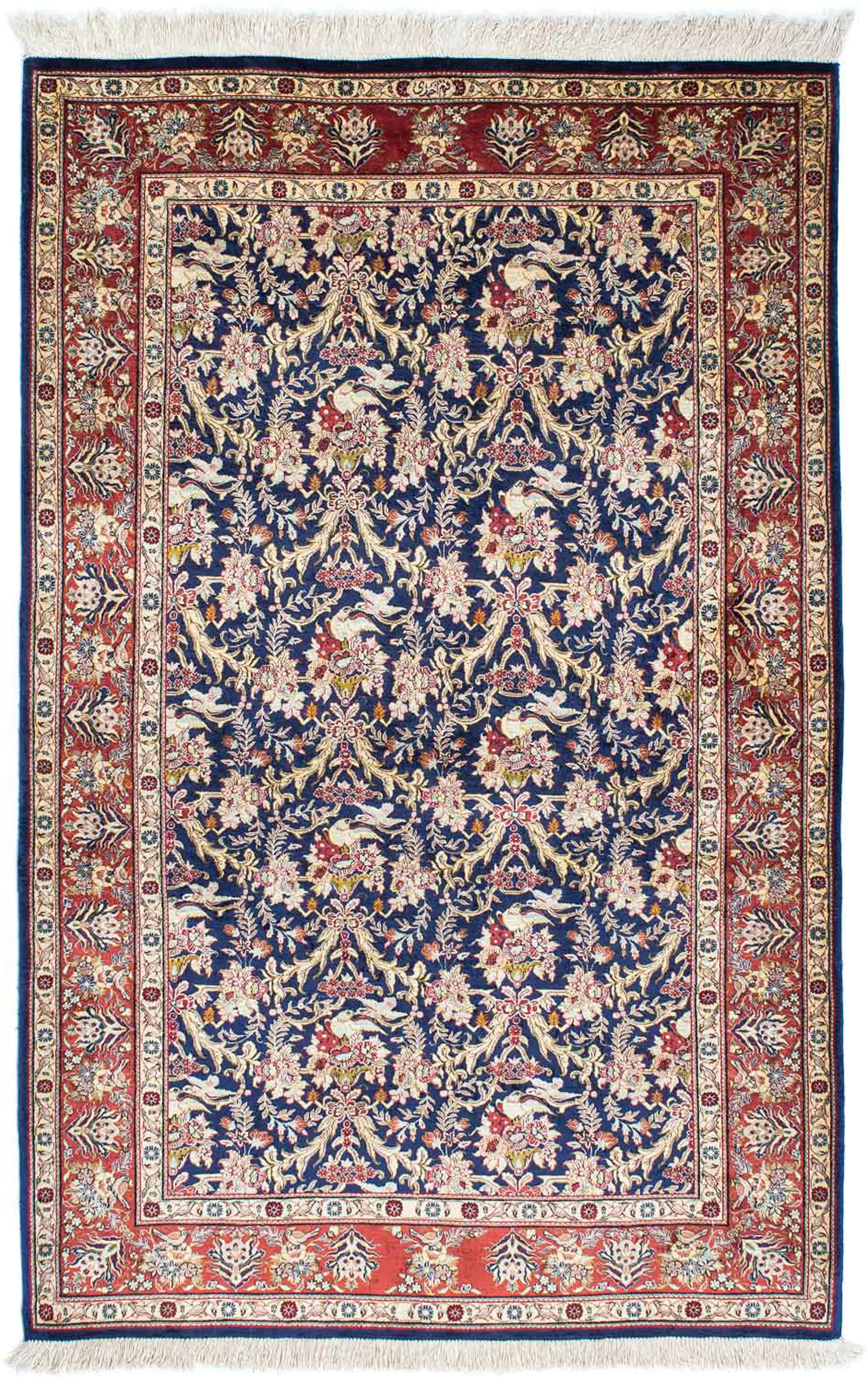 morgenland Orientteppich »Perser - Ghom - 154 x 98 cm - dunkelblau«, rechte günstig online kaufen