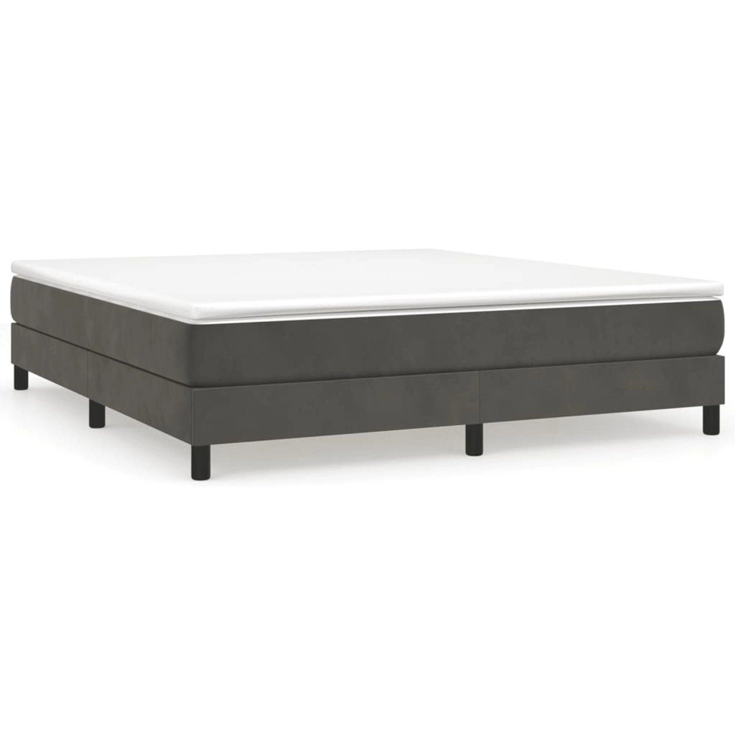 Vidaxl Boxspringbett Dunkelgrau 180x200 Cm Samt günstig online kaufen