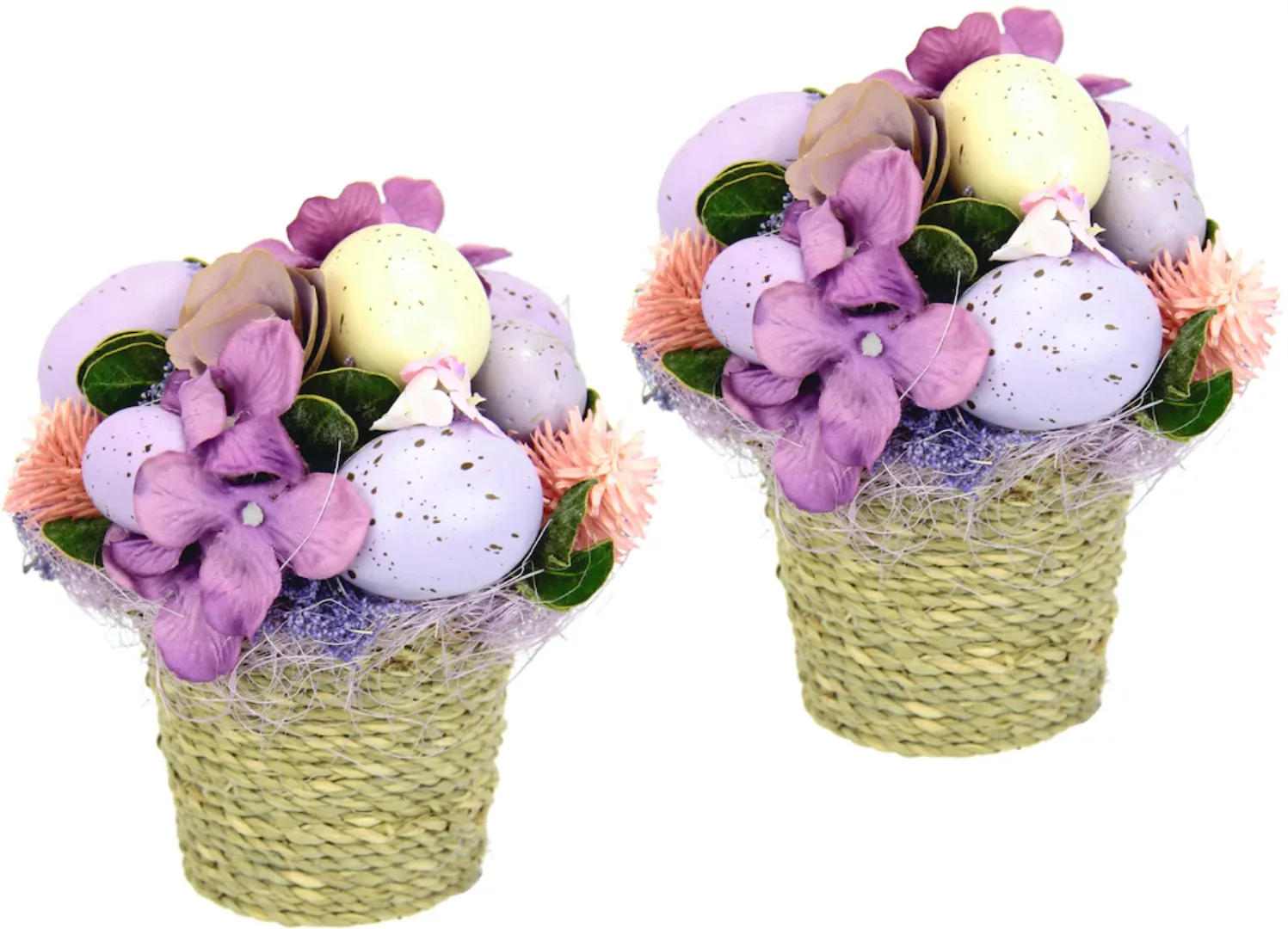 I.GE.A. Kunstblume "Gesteck aus Blüten Eier", Im Topf, 2er Set, Blumengeste günstig online kaufen