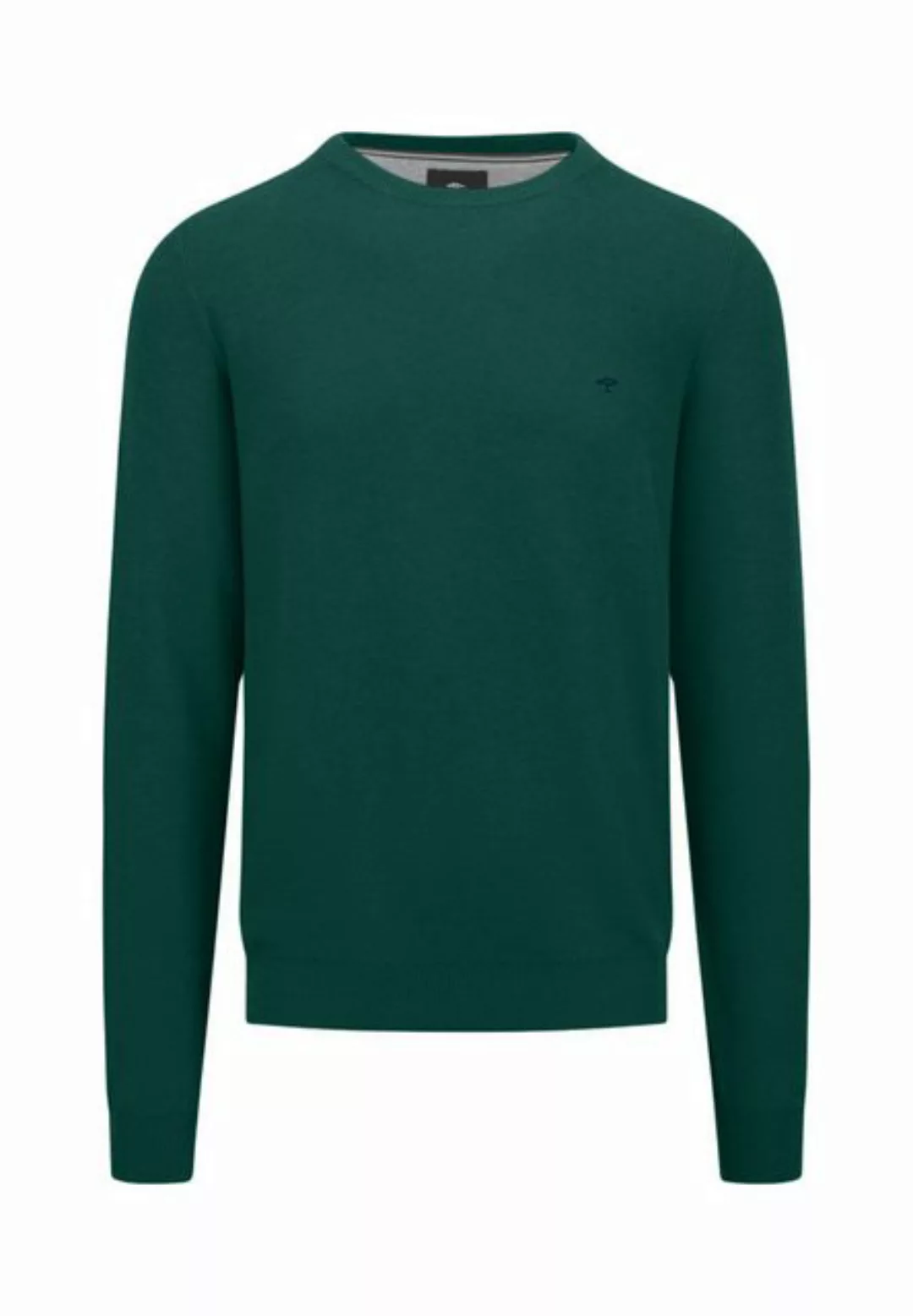 FYNCH-HATTON Strickpullover O-Neck, Structure dark emerald günstig online kaufen