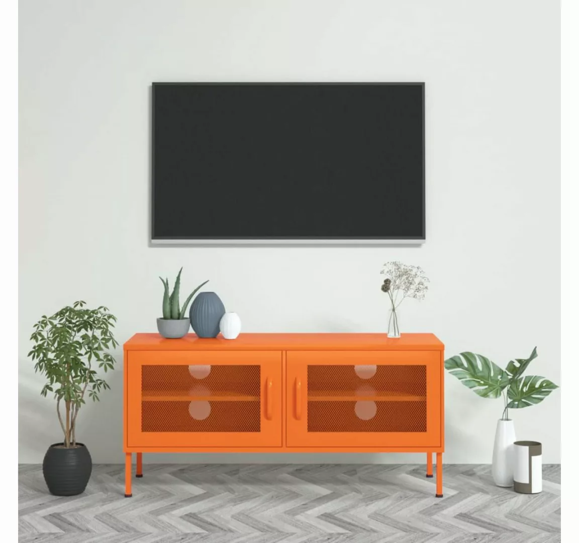 vidaXL TV-Schrank TV-Schrank Orange 105x35x50 cm Stahl Lowboard günstig online kaufen