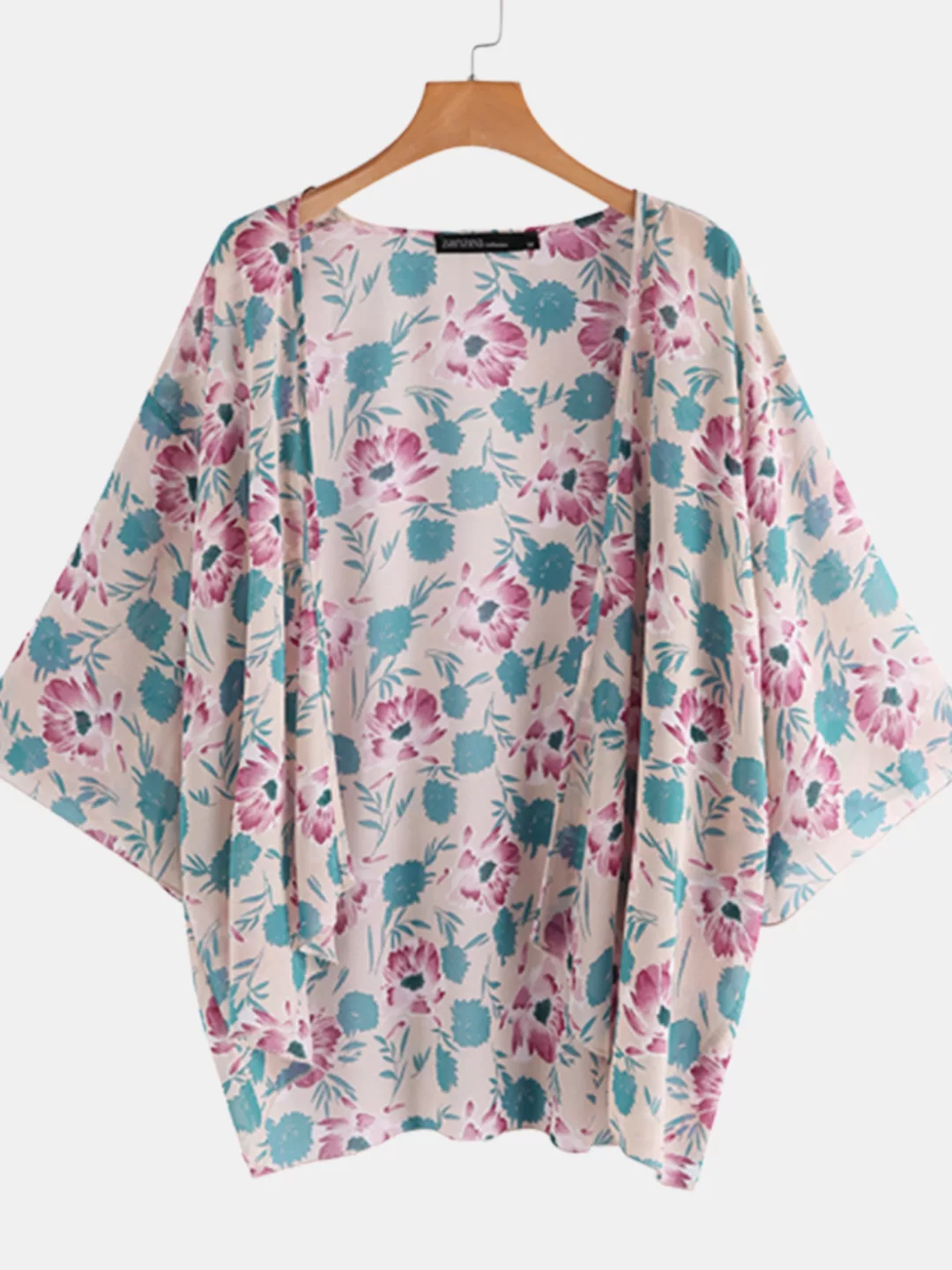 Blumendruck lässig Plus Größe Kimono für Damen günstig online kaufen