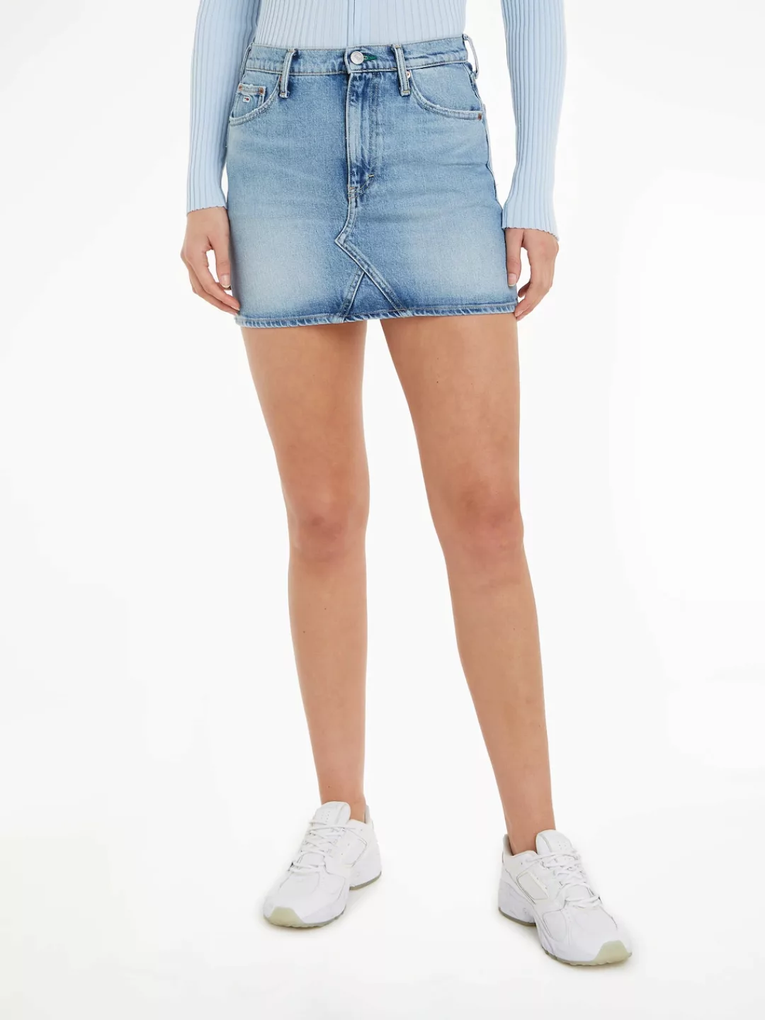 Tommy Jeans Jeansrock "IZZIE MR MN SKIRT AH6114", mit Ledermarkenlabel günstig online kaufen