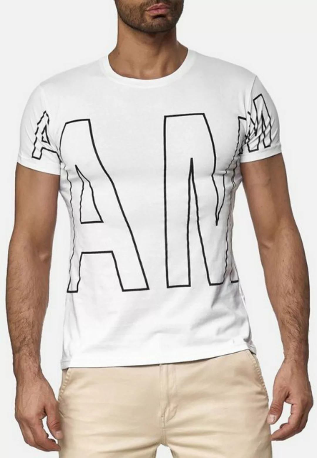 Egomaxx T-Shirt Rundhals T-Shirt Oberteil (1-tlg) 3117 in Weiß günstig online kaufen