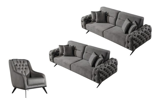 Villa Möbel Sofa Check, Set, mit Relax-/Bettfunktion durch verstellbare Rüc günstig online kaufen