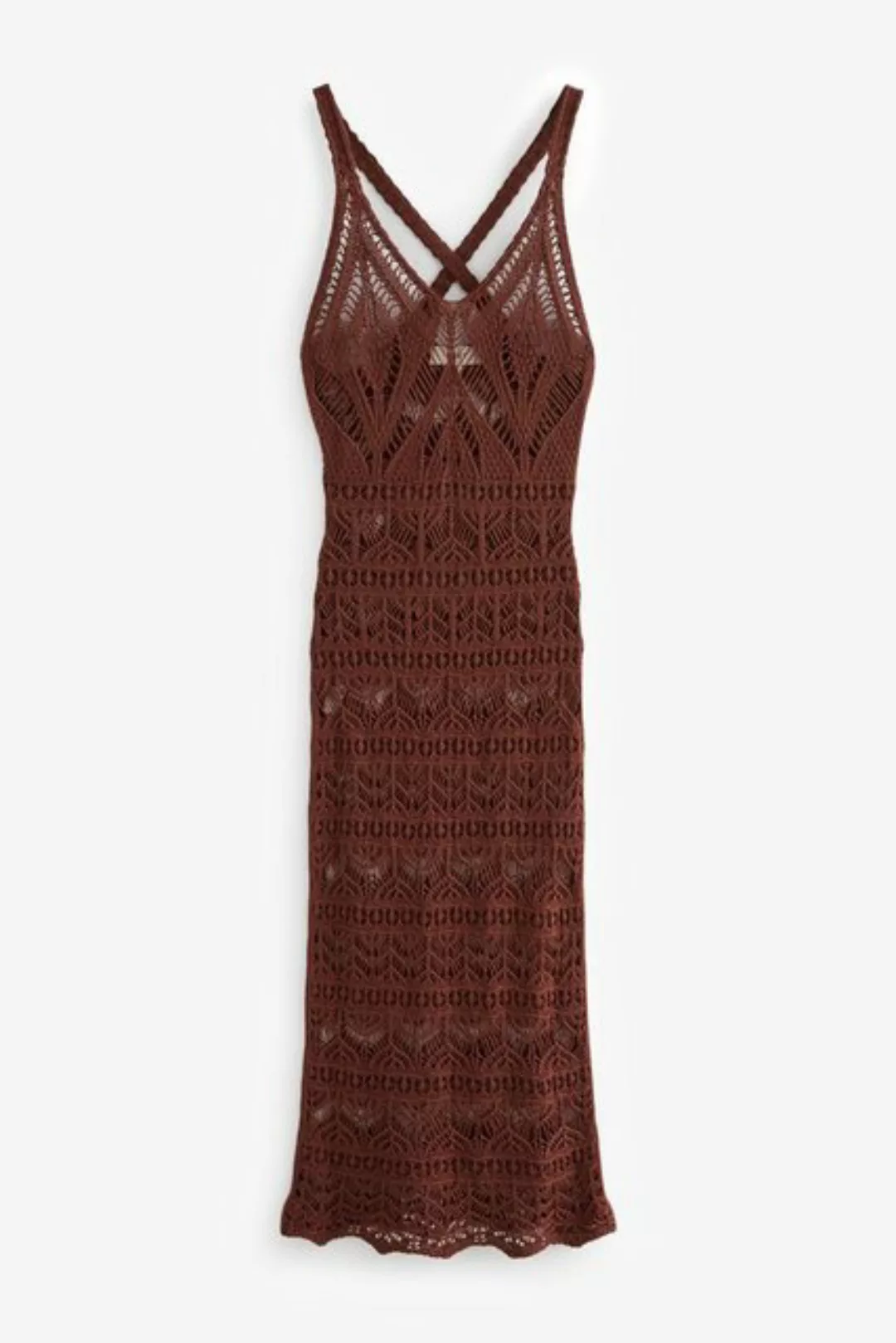 Next Strandkleid Midi-Cover-up-Kleid mit Häkel/Strickdetails (1-tlg) günstig online kaufen