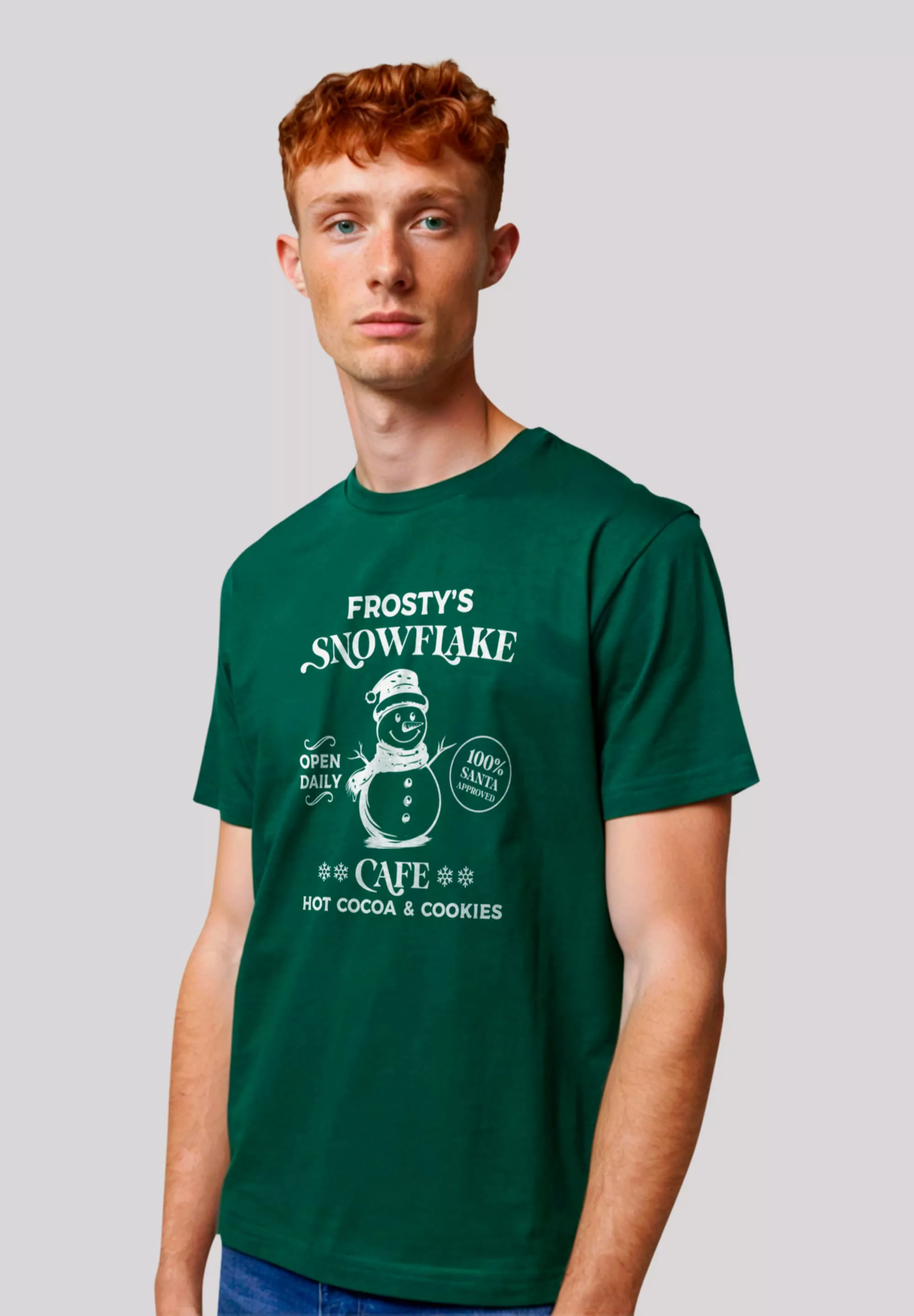 F4NT4STIC T-Shirt "Frostys Snowflake Cafe Retro Weihnachten", Premium Quali günstig online kaufen