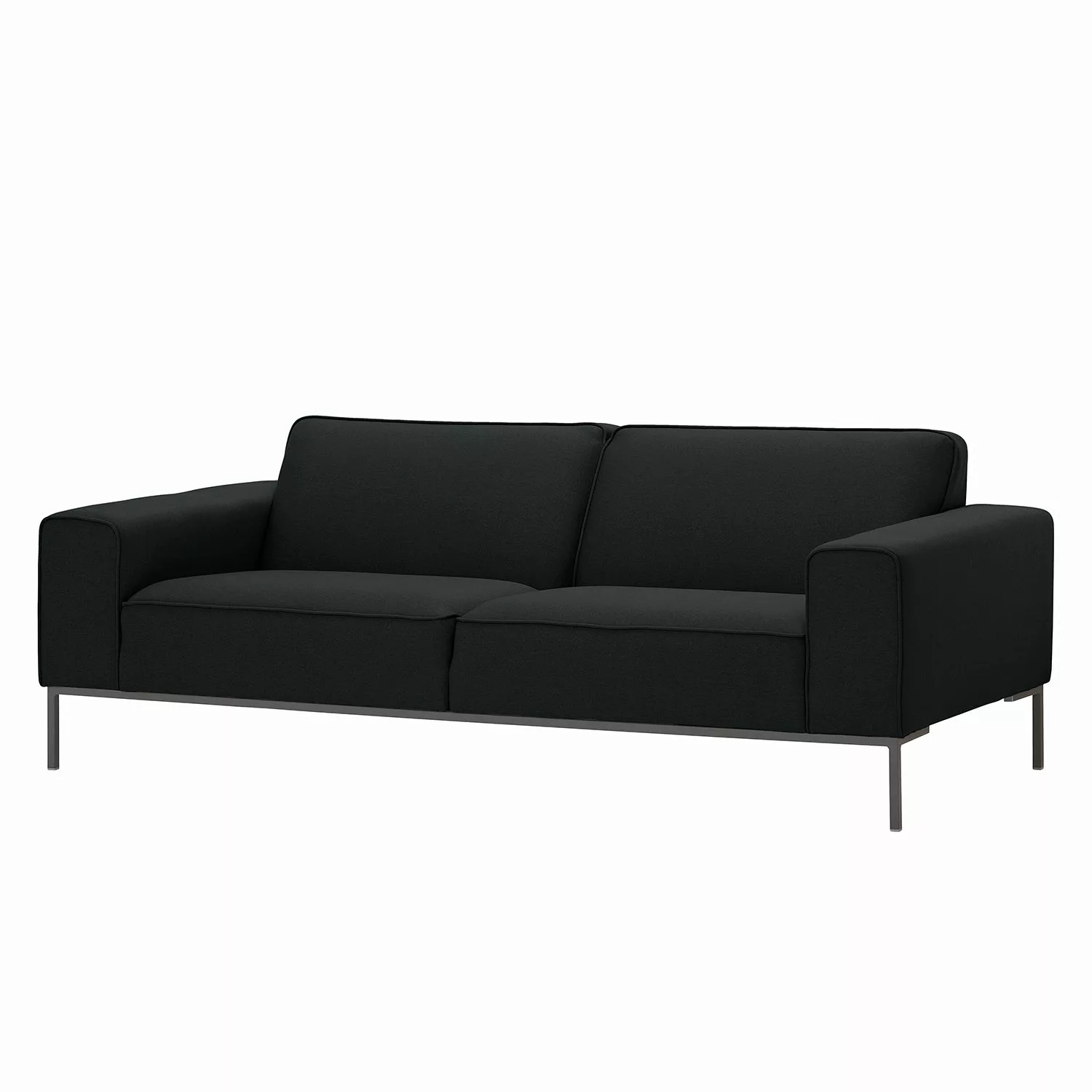 home24 Studio Copenhagen Sofa Ampio 3-Sitzer Anthrazit Webstoff 205x77x93 c günstig online kaufen