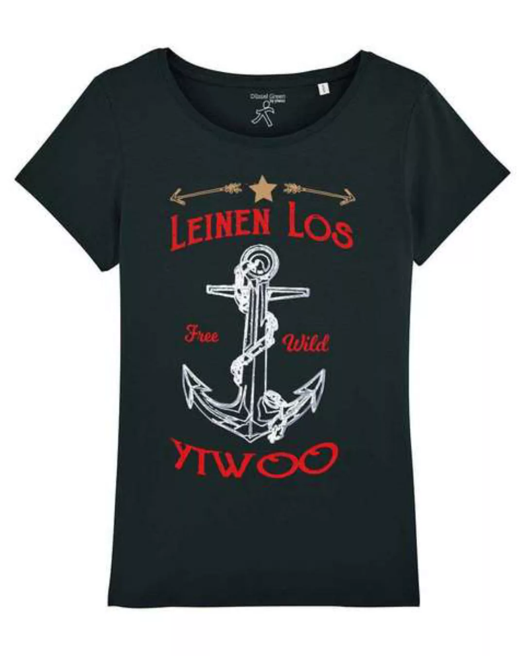 Leinen Los. Damen T-shirt Mit Anker Als Motiv. Bio Shirt Mit Anker günstig online kaufen