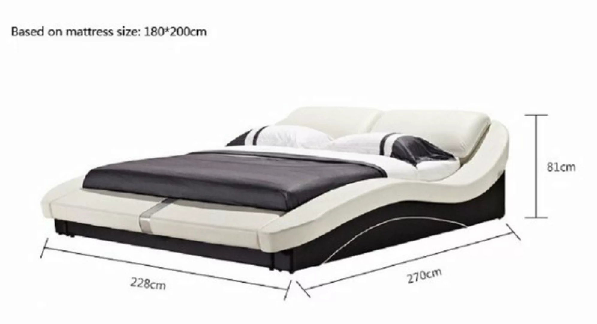 JVmoebel Bett Luxus Leder Design Polster Betten Doppel Modernes Bett Ehe Ex günstig online kaufen