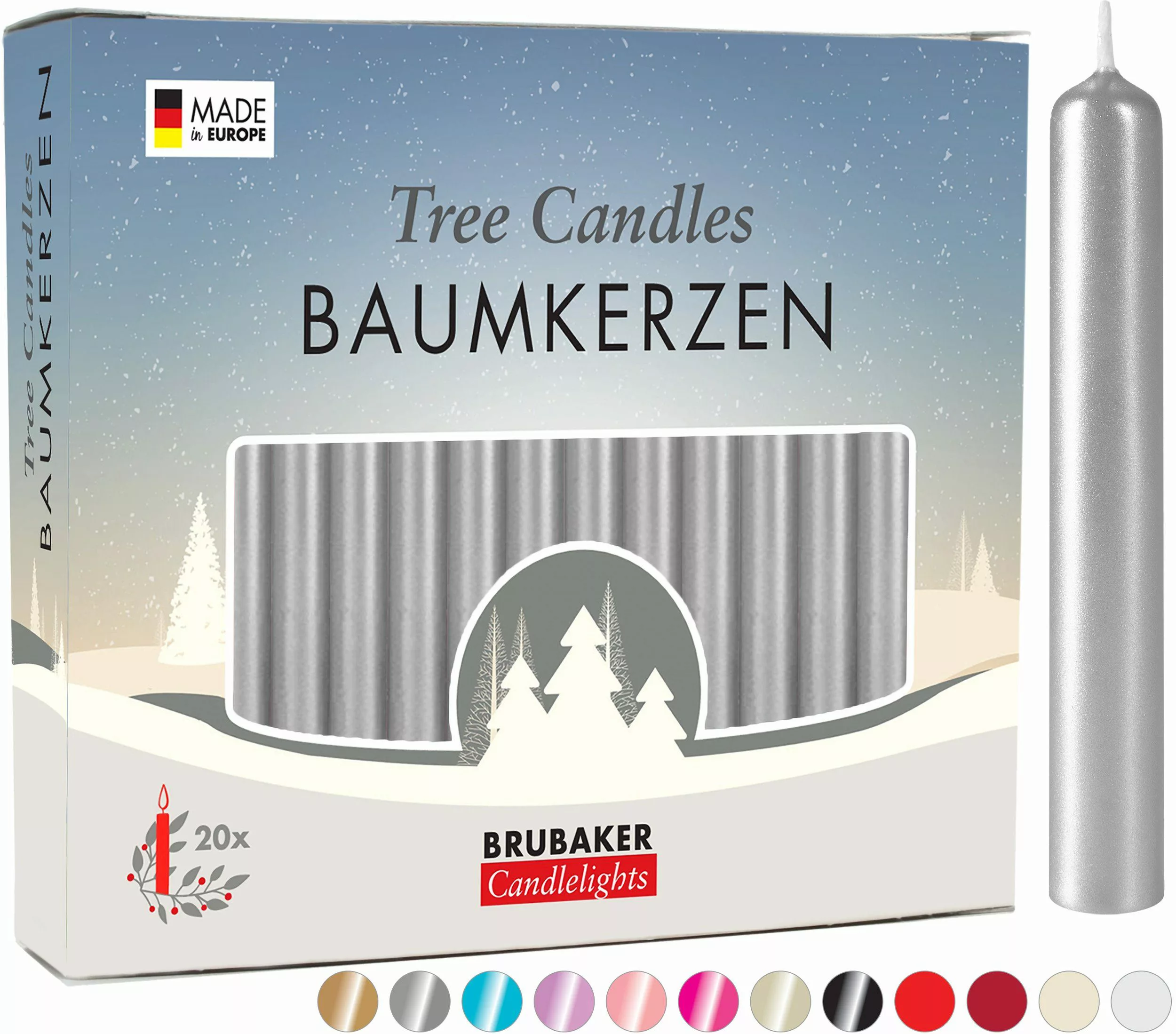 BRUBAKER Tafelkerze Baumkerzen aus Wachs (200er günstig online kaufen