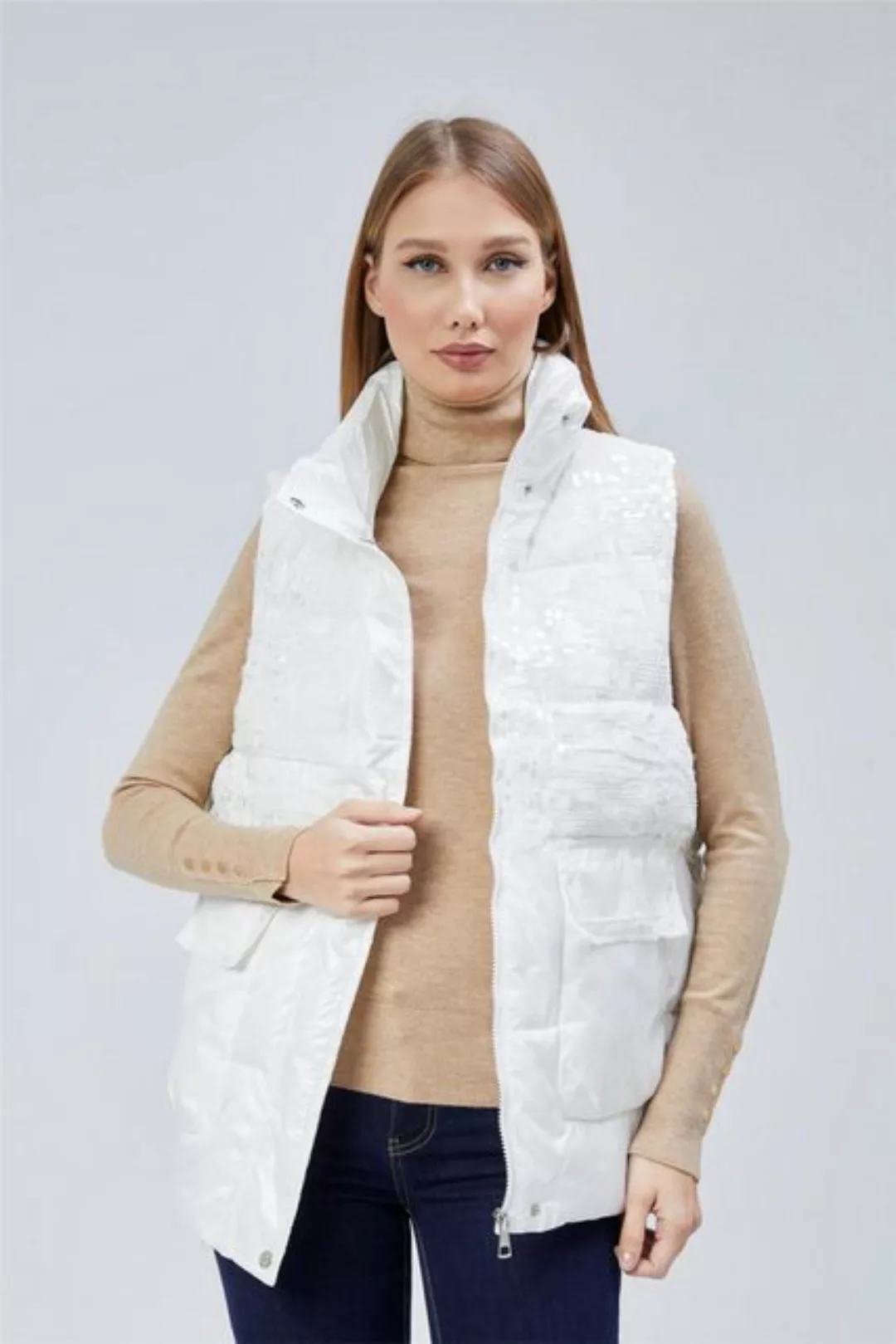 HomeStore Winterjacke Puffer Samtweste günstig online kaufen