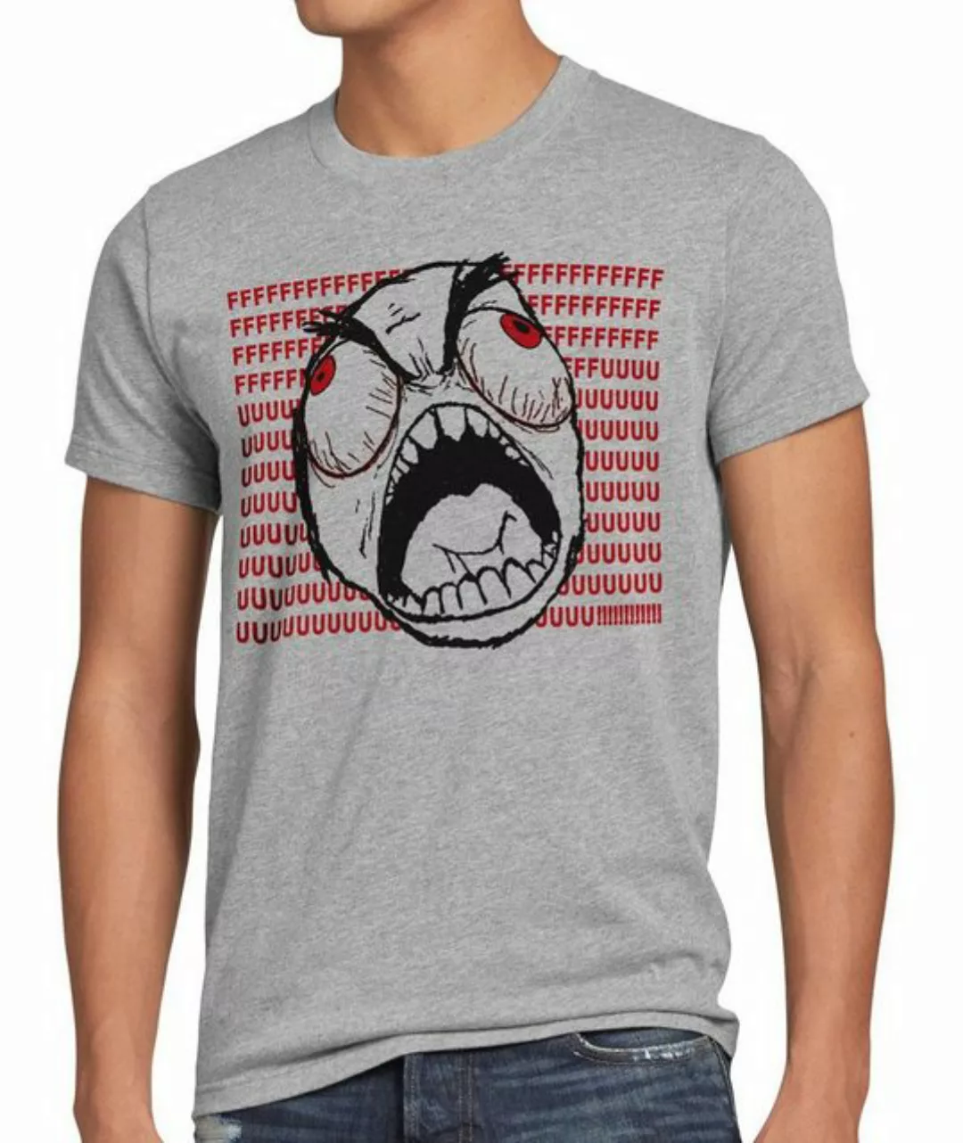 style3 Print-Shirt Herren T-Shirt Rage Trollface Comic Rageguy Facebook Mem günstig online kaufen