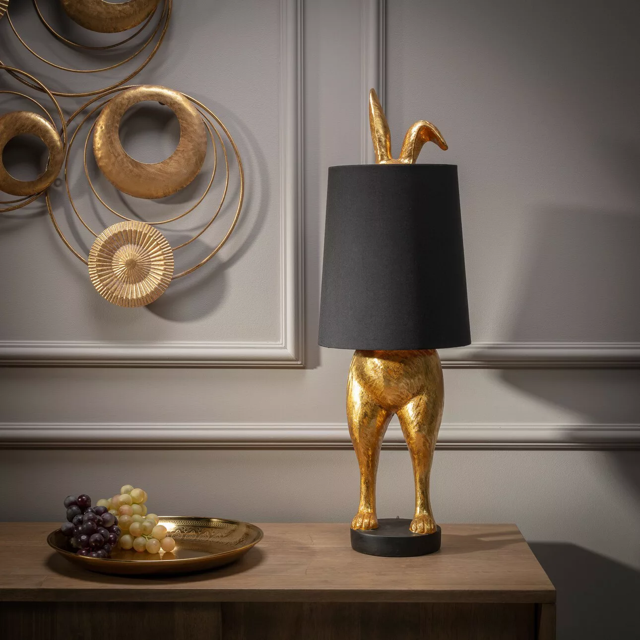 Tischlampe Gold Rabbit 74cm, 24 x 24 x 74 cm günstig online kaufen