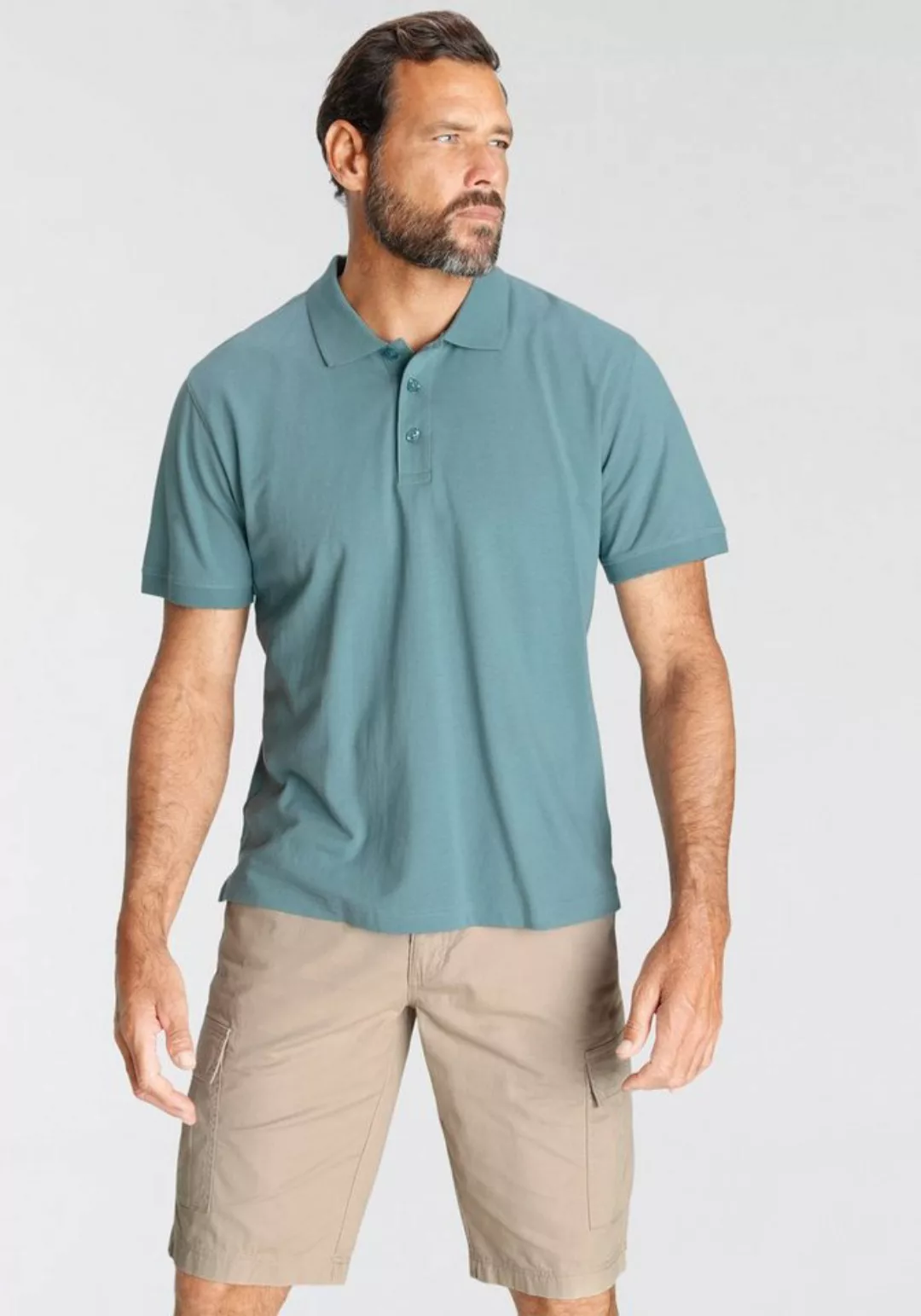 Man's World Poloshirt Kurzarm, lockere Passform, unifarben günstig online kaufen