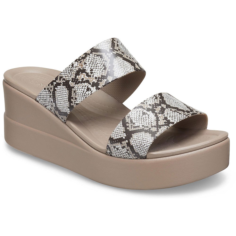 Crocs Brooklyn Mid Wedge Sandalen EU 41-42 Multi / Stucco günstig online kaufen