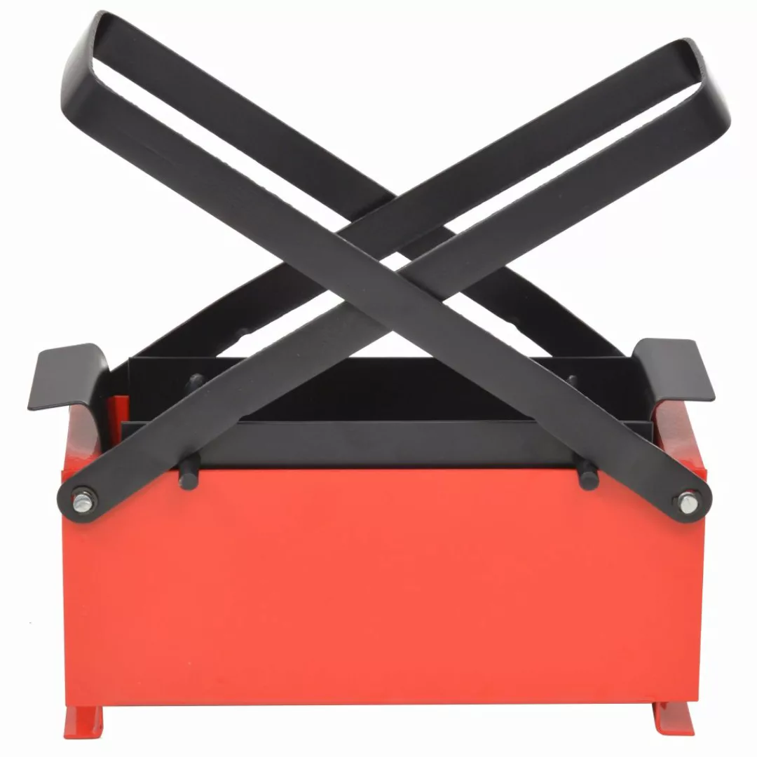Papierbrikettpresse Stahl 34 X 14 X 14 Cm Schwarz Und Rot günstig online kaufen