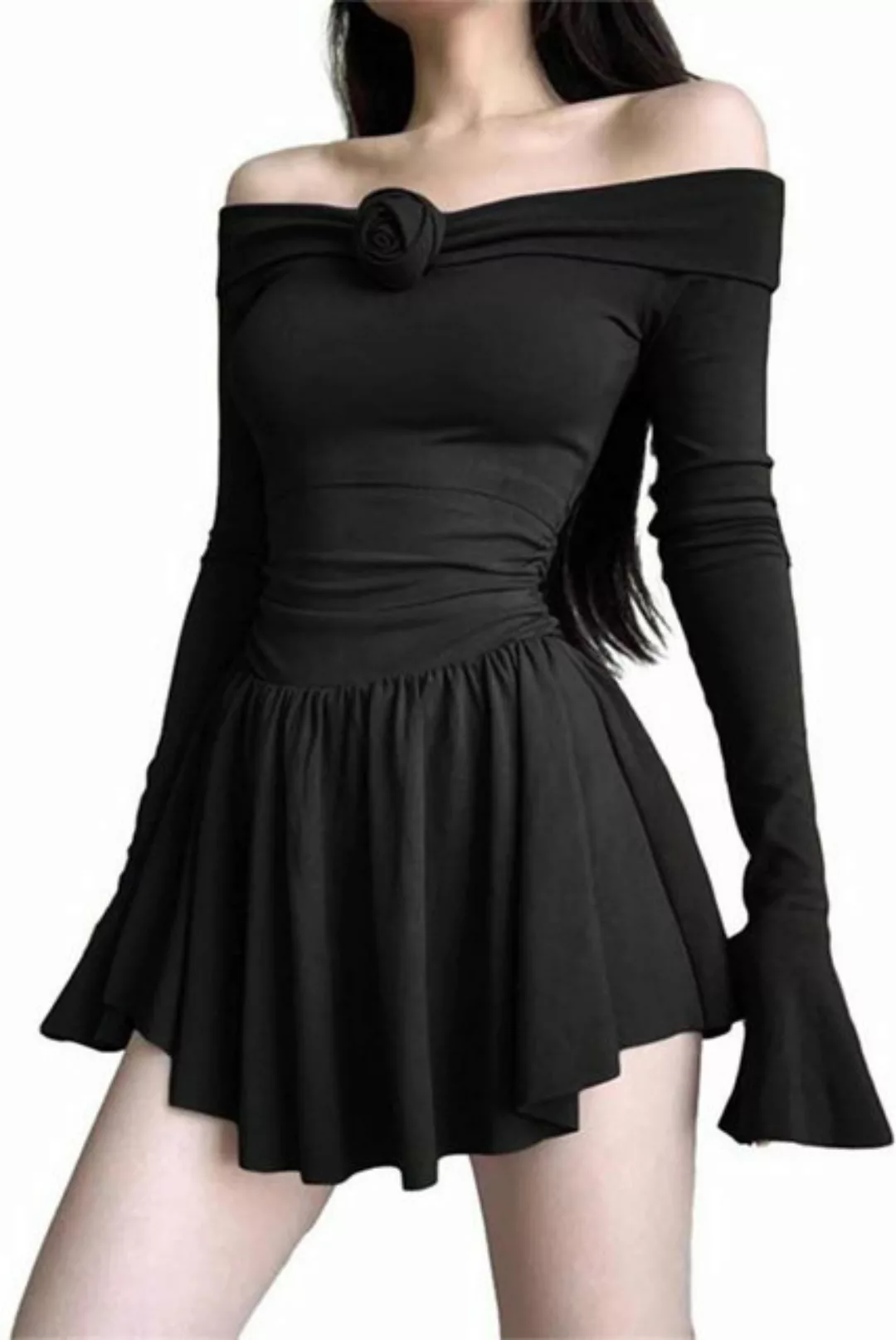 ZWY Dirndl Kurzes One-Shoulder-Kleid für Damen Bankettkleid Party Kleid Ele günstig online kaufen