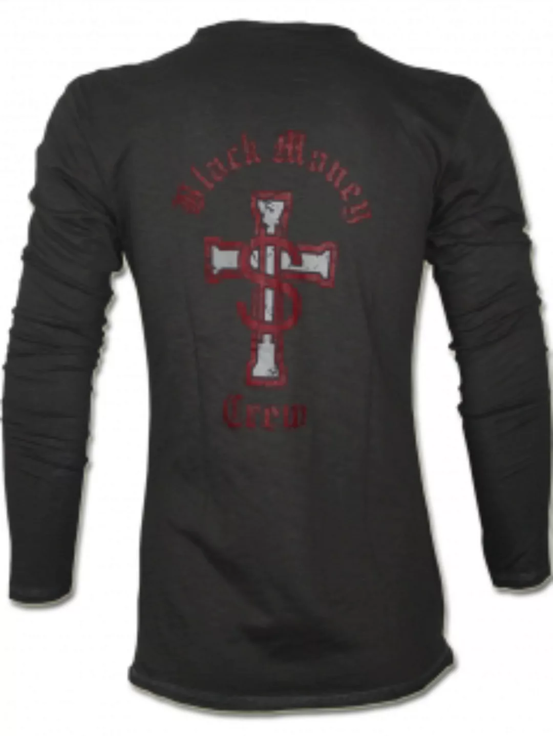 Black Money Crew Herren Langarm Shirt Backprint Logo (S) günstig online kaufen