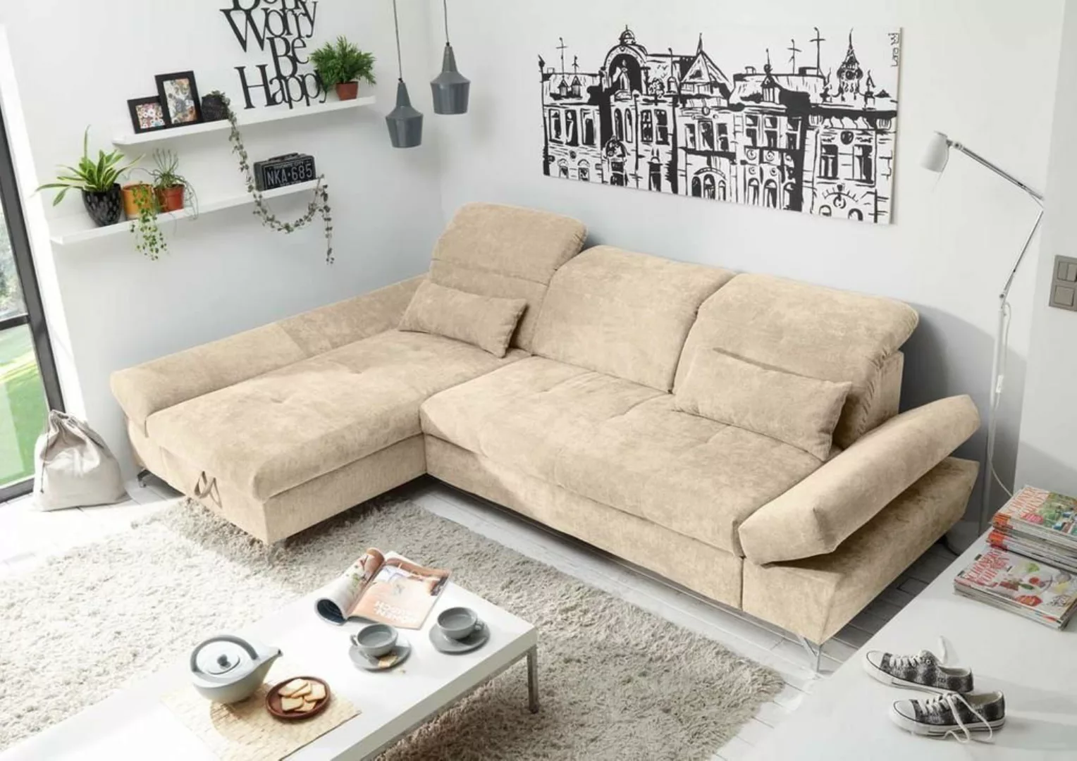 ED EXCITING DESIGN Ecksofa, MELFI Ecksofa Polstergarnitur Sofagarnitur 275 günstig online kaufen