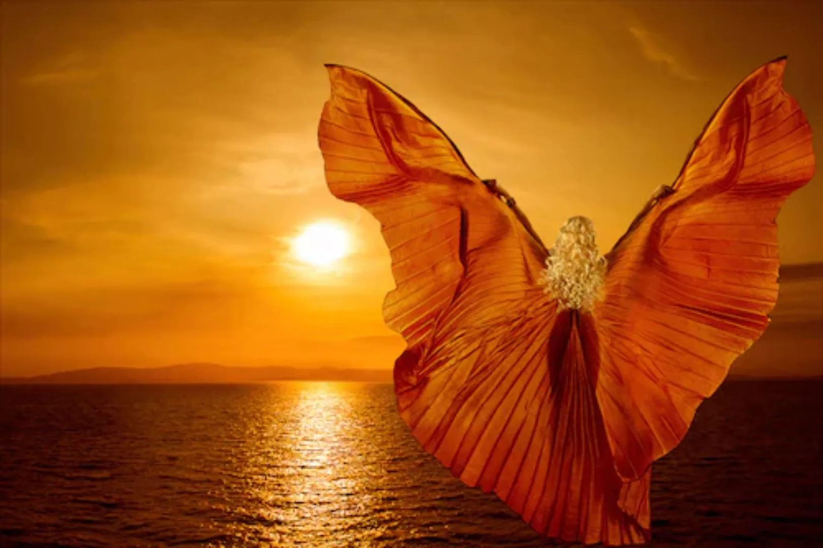 Papermoon Fototapete »Schmetterling Fantasy Frau« günstig online kaufen