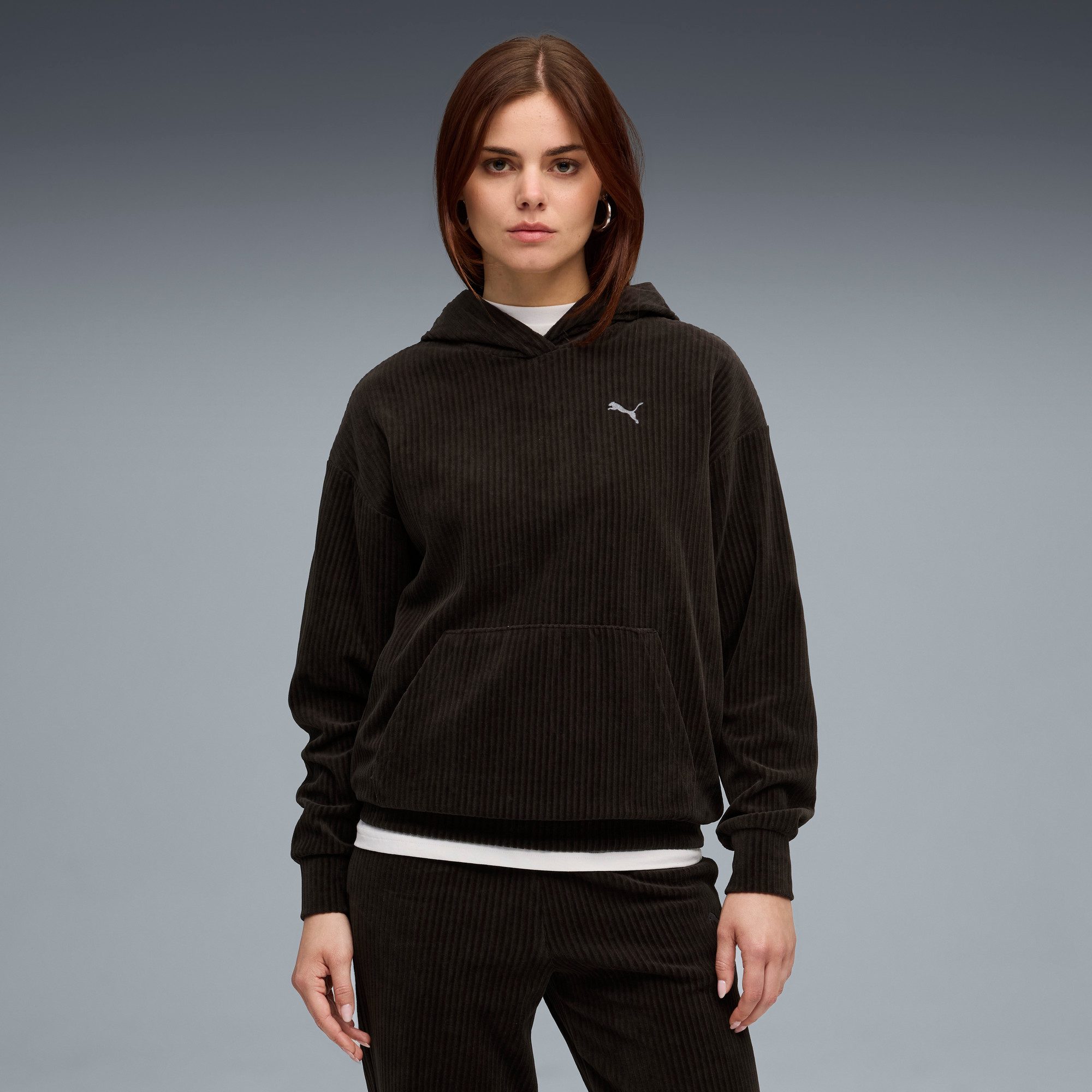 PUMA Kapuzensweatshirt ESS ELEVATED COMFORT VELOUR günstig online kaufen