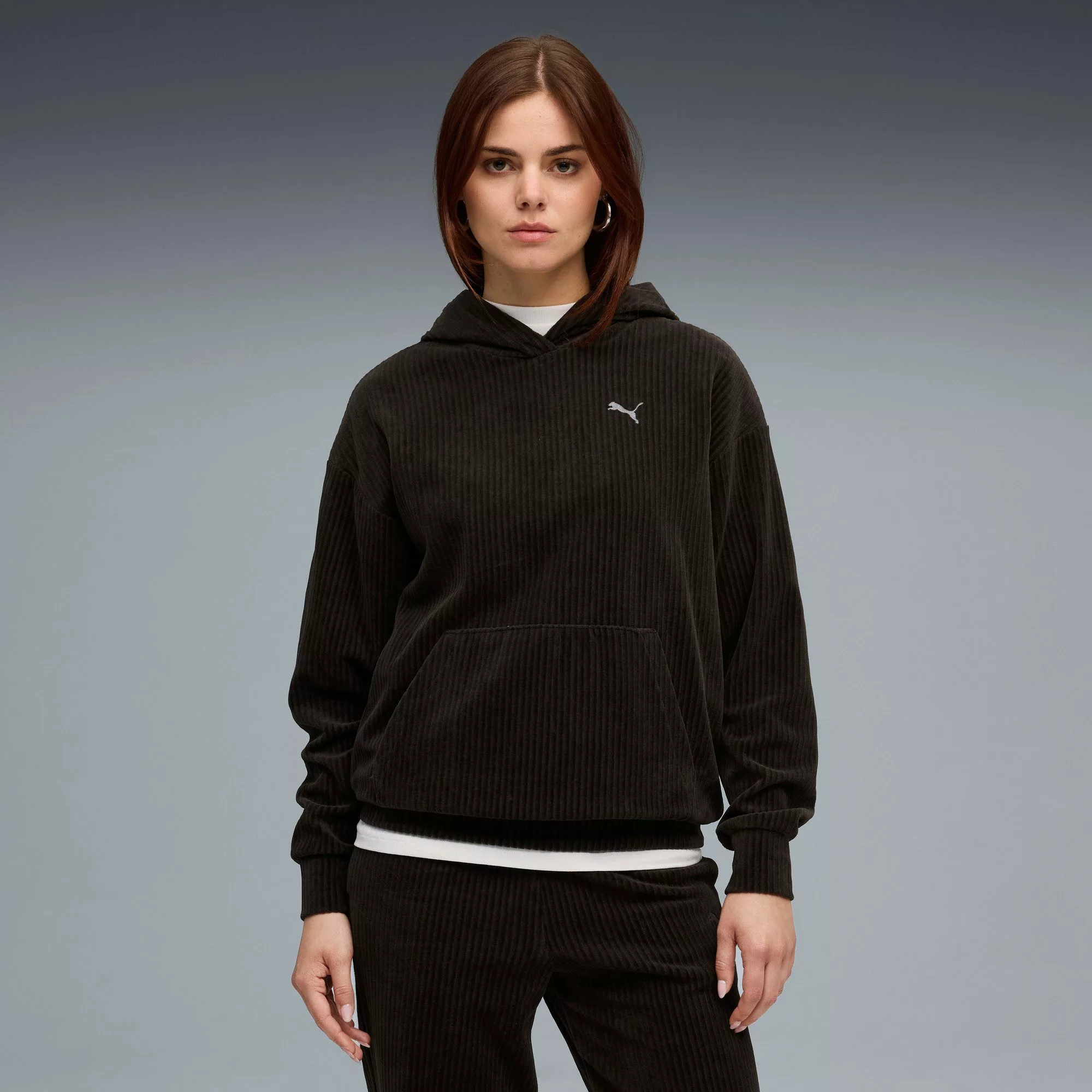 PUMA Kapuzensweatshirt ESS ELEVATED COMFORT VELOUR günstig online kaufen