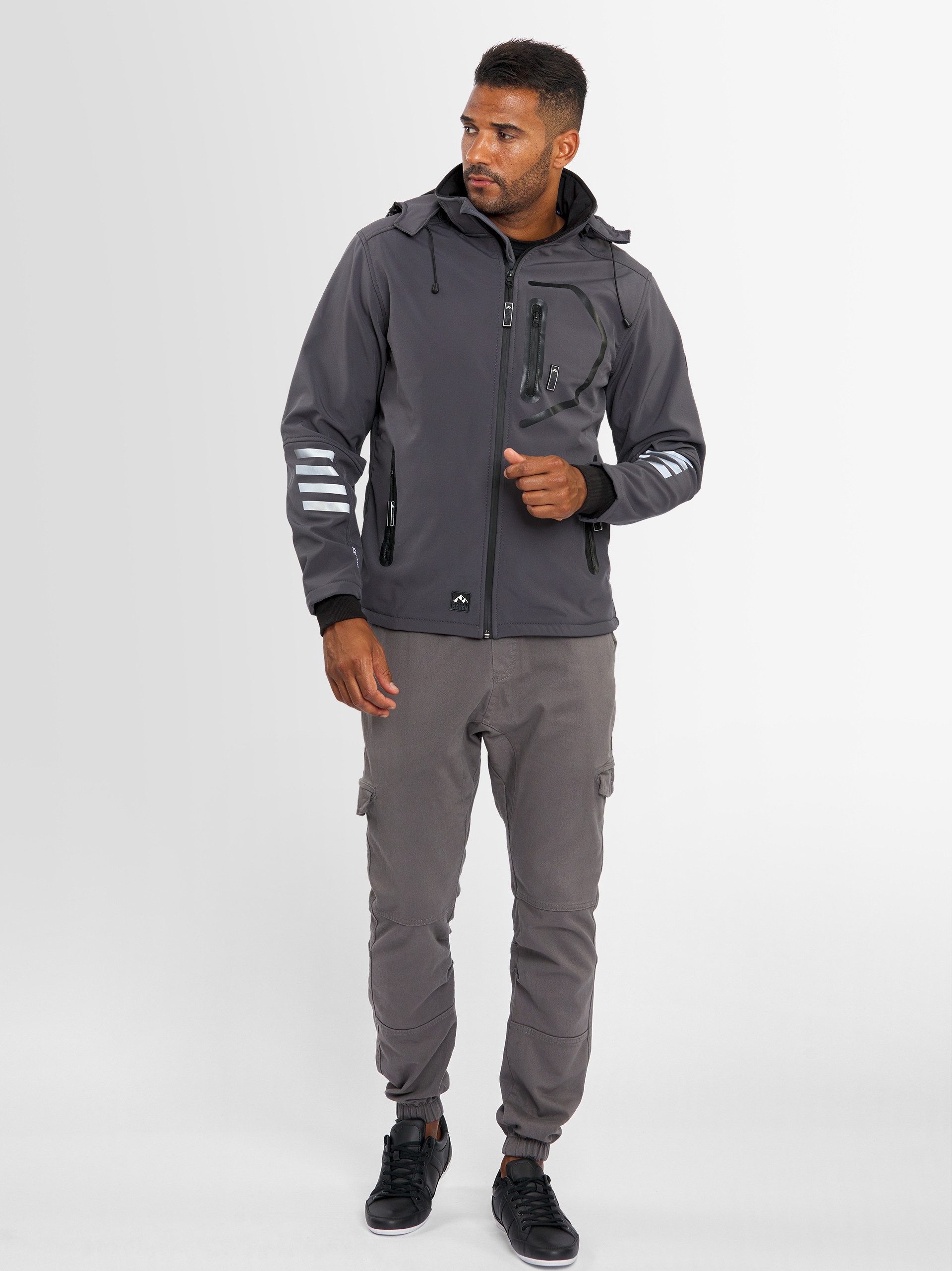 Arctic Seven Softshelljacke "ASColori", Outdoorjacke mit abnehmbarer Kapuze günstig online kaufen