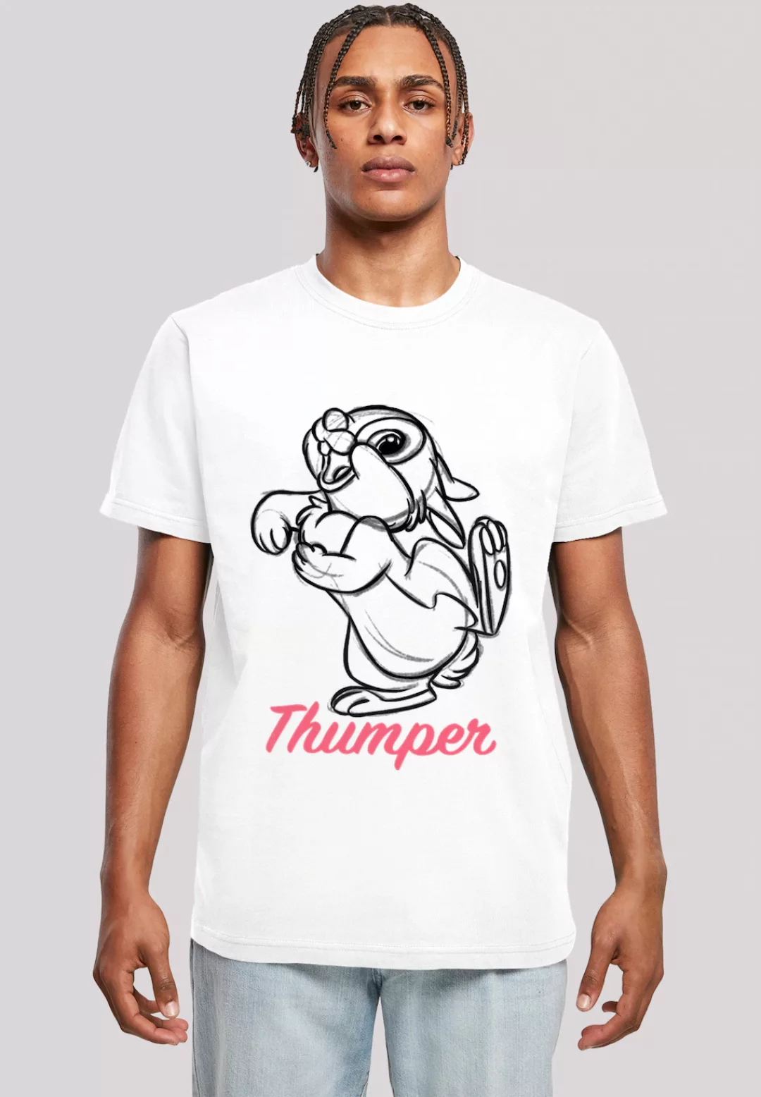 F4NT4STIC T-Shirt "Disney Bambi Klopfer Line Zeichnung", Herren,Premium Mer günstig online kaufen