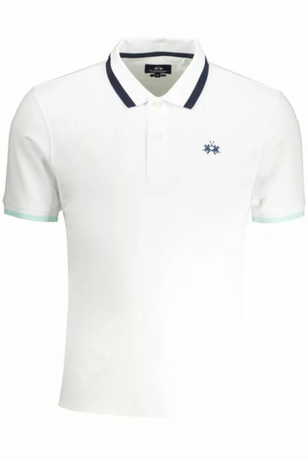 La Martina Poloshirt Elegantes weißes Herren-Poloshirt - Slim Fit günstig online kaufen