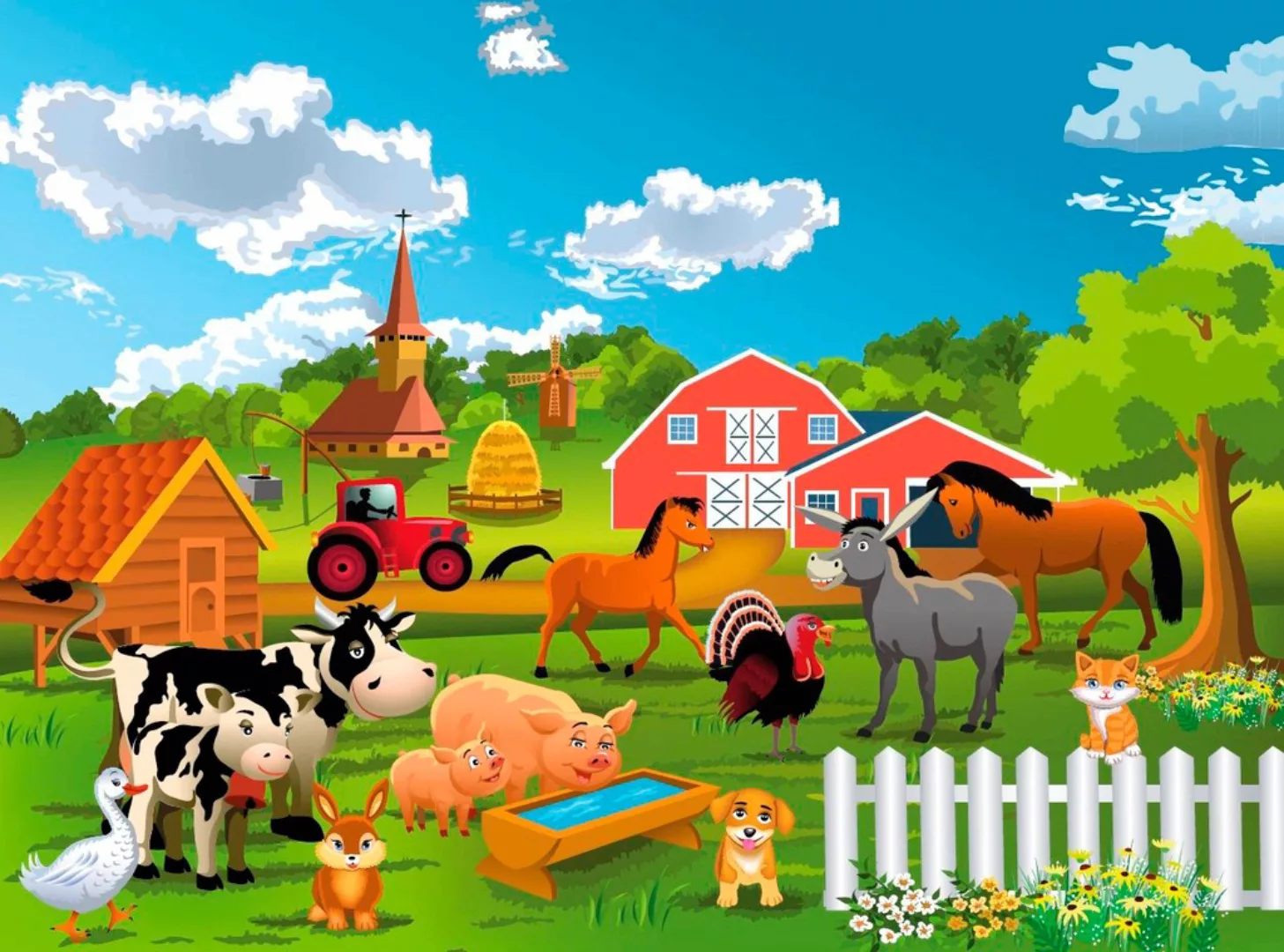 Papermoon Fototapete »Farm, Bauernhof« günstig online kaufen