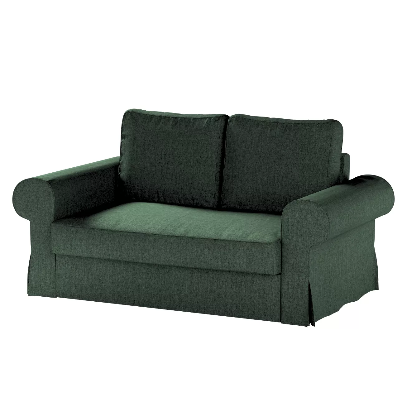 Bezug für Backabro 2-Sitzer Sofa ausklappbar, dunkelgrün, Bezug für Backabr günstig online kaufen