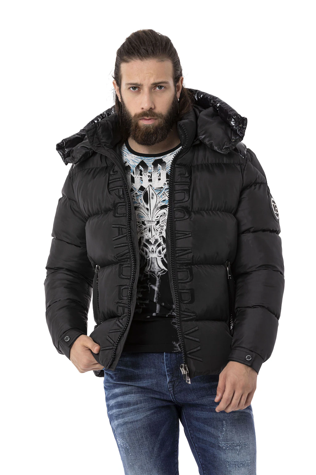 Cipo & Baxx Winterjacke "Winterjacke", mit Kapuze günstig online kaufen