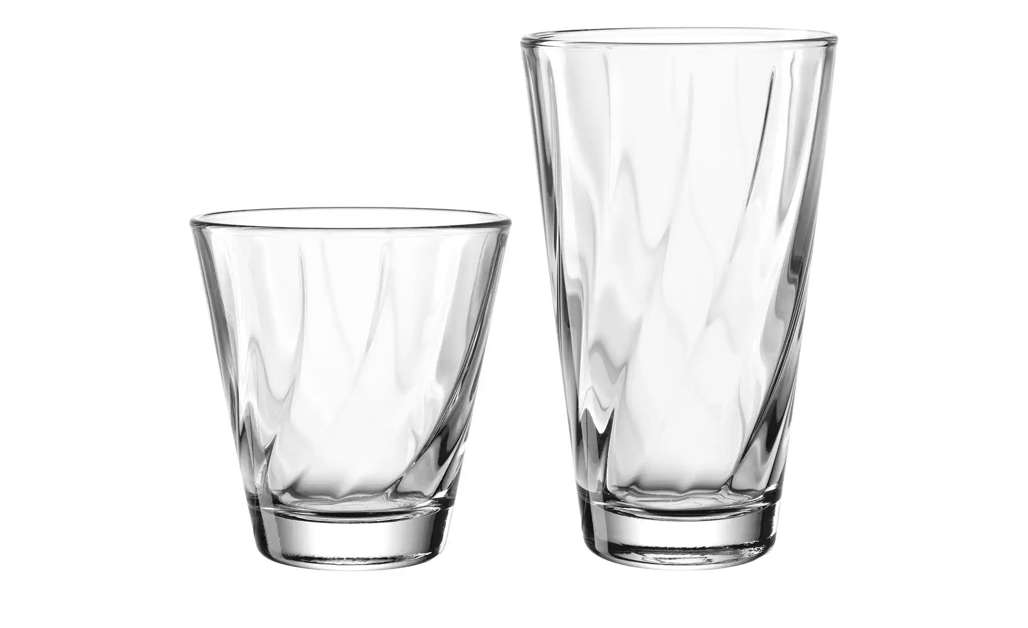 LEONARDO 12er-Gläserset  Twist ¦ transparent/klar ¦ Glas Gläser & Karaffen günstig online kaufen