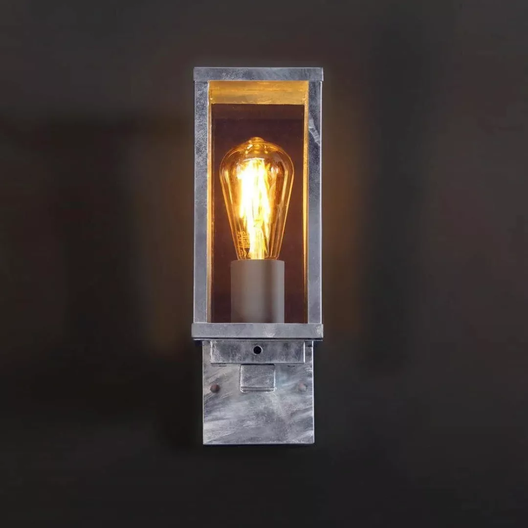 Außenwandlampe Karo, stehend Dämmerungssensor zink günstig online kaufen