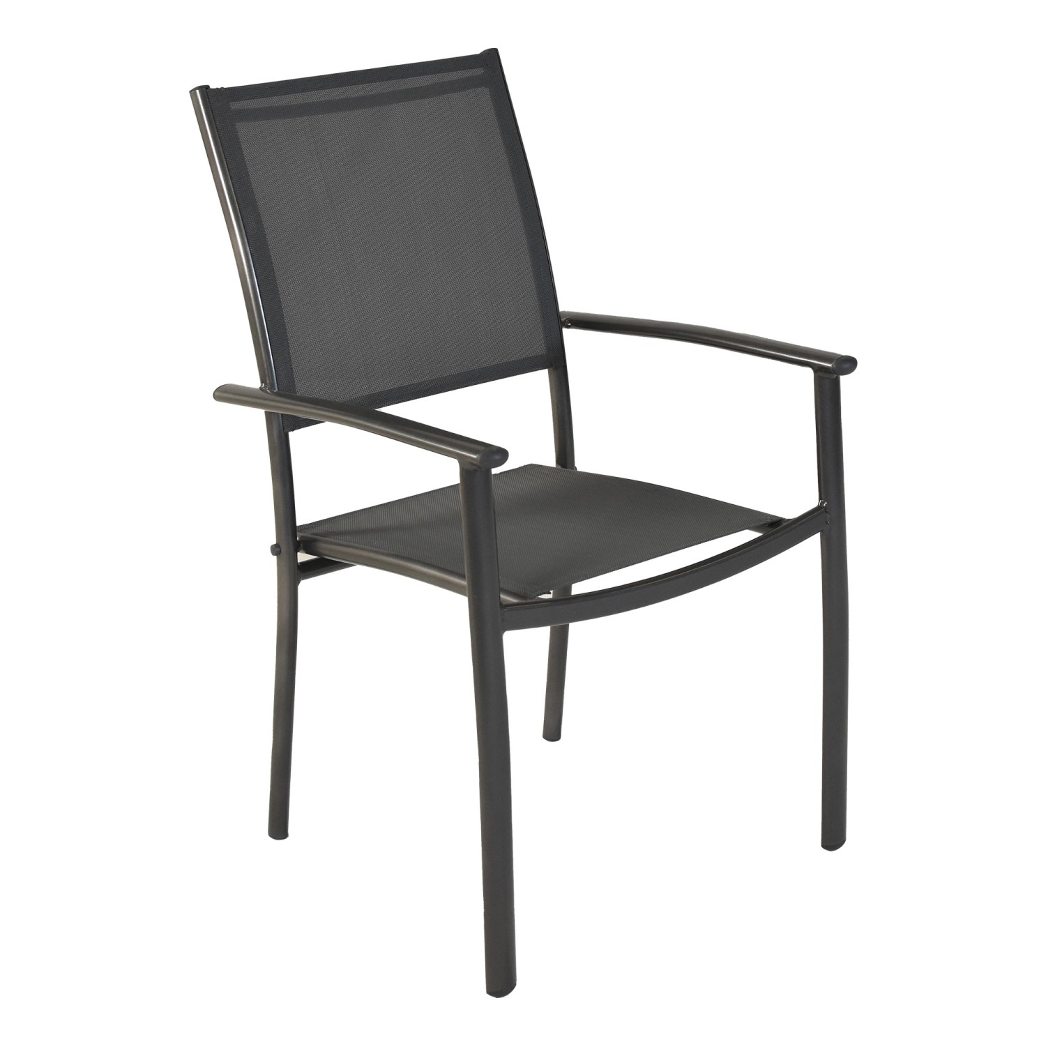 Merxx Milano Gartensessel stapelbar Graphit-Grau 2er-Set günstig online kaufen