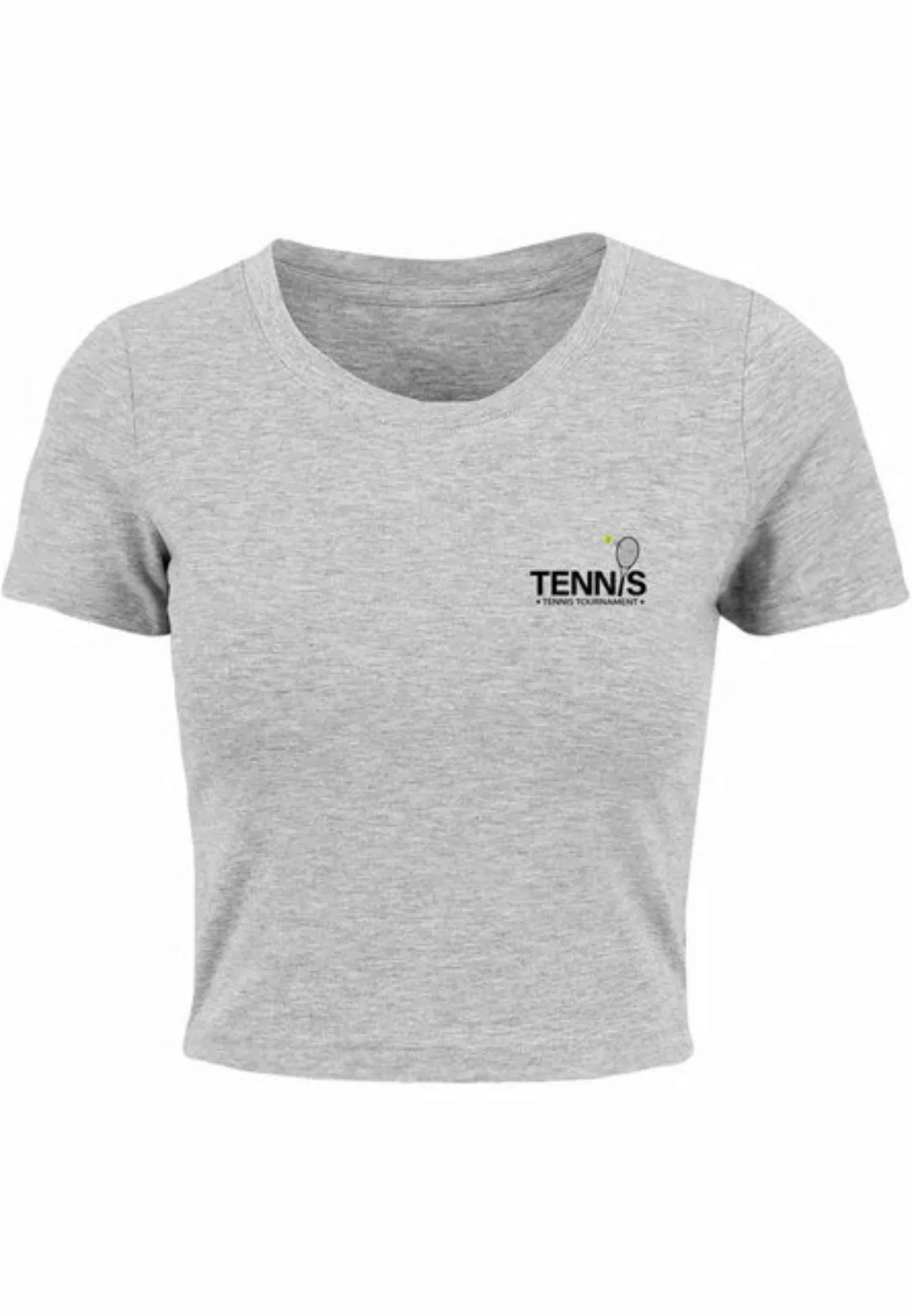 Merchcode T-Shirt Merchcode Damen Ladies Tennis Racket Cropped Tee (1-tlg) günstig online kaufen