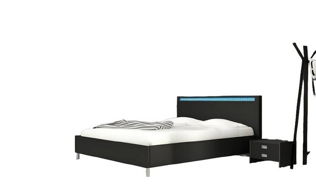 JVmoebel Bett Leder Betten Design Bett Ehe Modernes Hotel Gestell LED Luxus günstig online kaufen