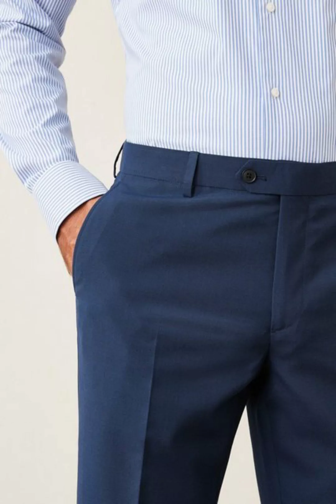 Next Anzughose Anzug aus Wollmischgewebe: Hose – Tailored Fit (1-tlg) günstig online kaufen