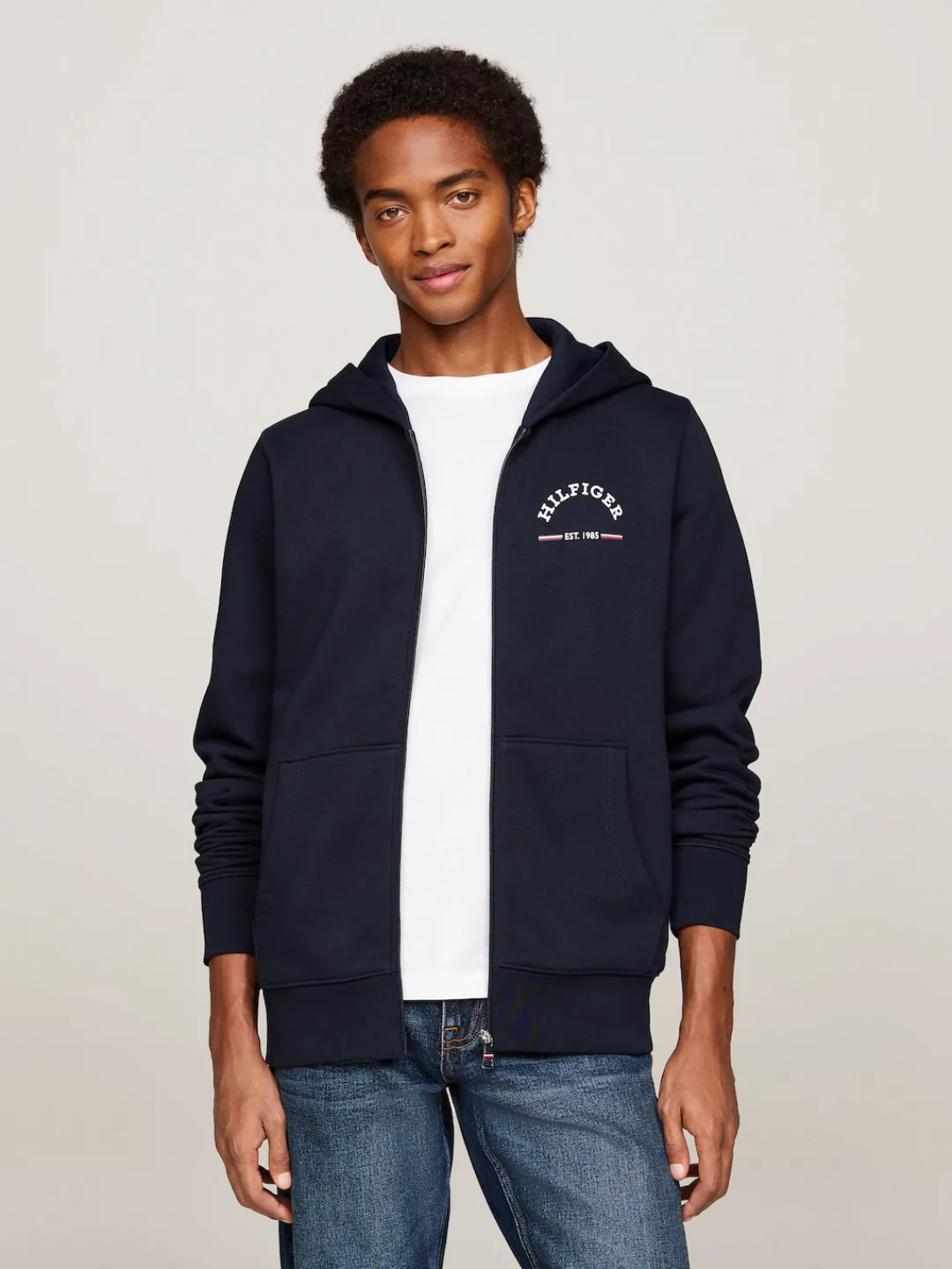 Tommy Hilfiger Kapuzensweatjacke "ROUNDALL HOODED ZIP THROUGH" günstig online kaufen