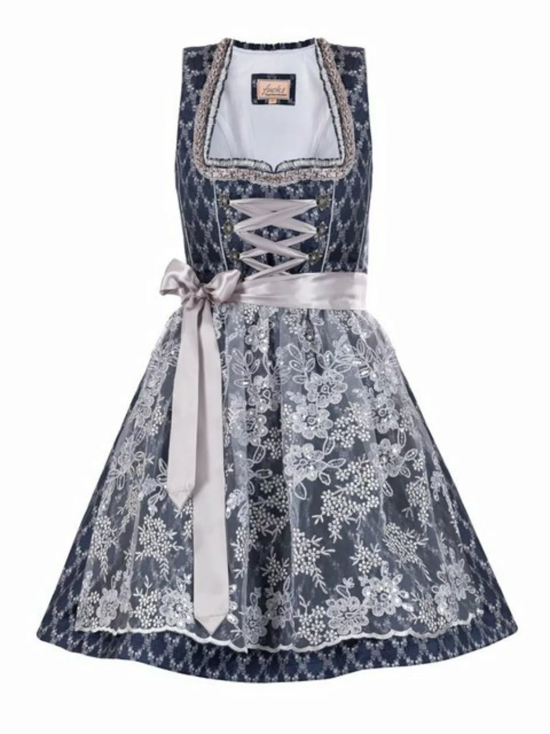 Trachten24.de Dirndl Mini Dirndl Sophia marine (2-tlg) Rockteil 50cm günstig online kaufen