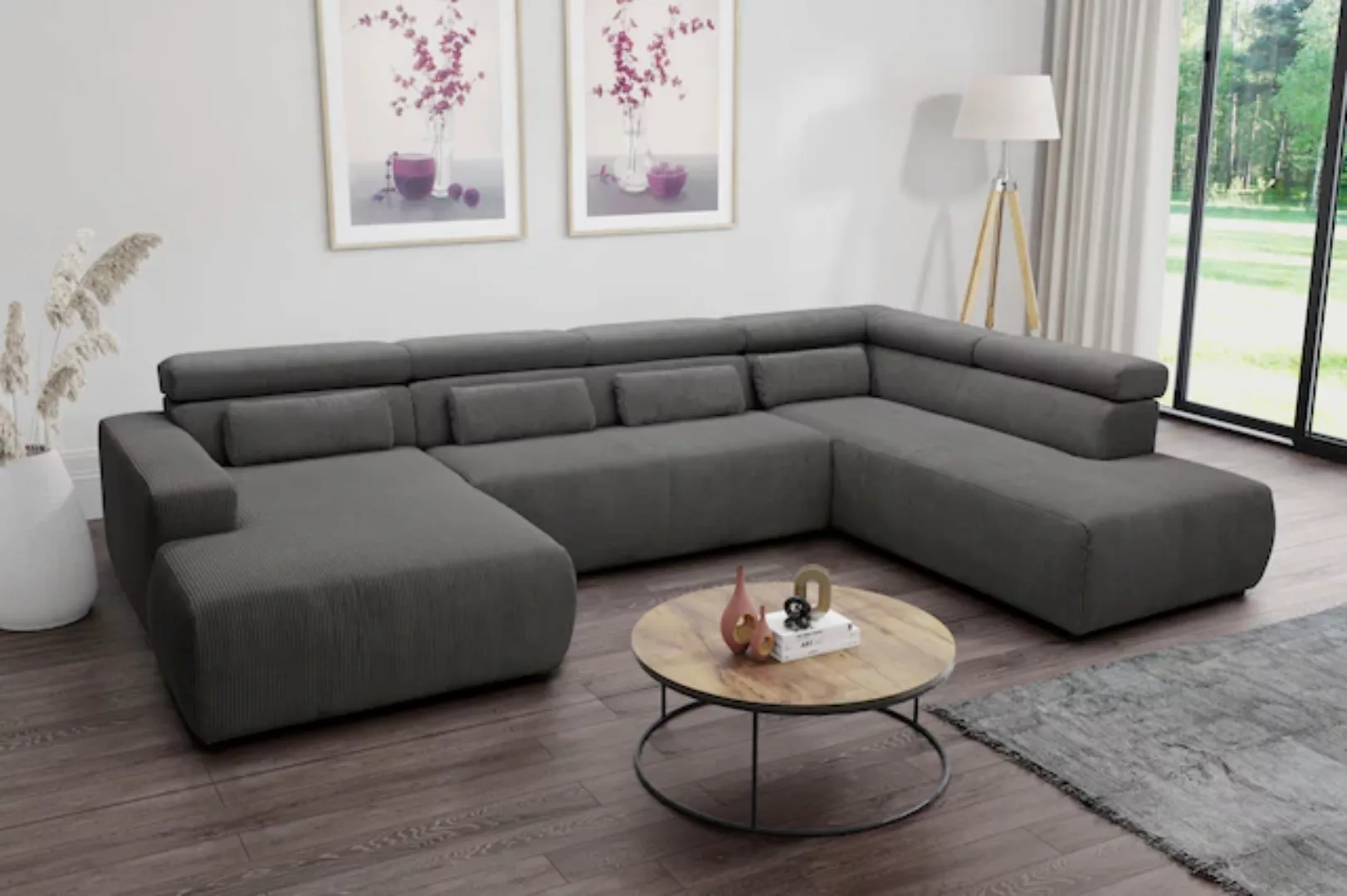 DOMO collection Wohnlandschaft "Brandon, belastbar bis 140kg/ Sitz, B/T: 35 günstig online kaufen