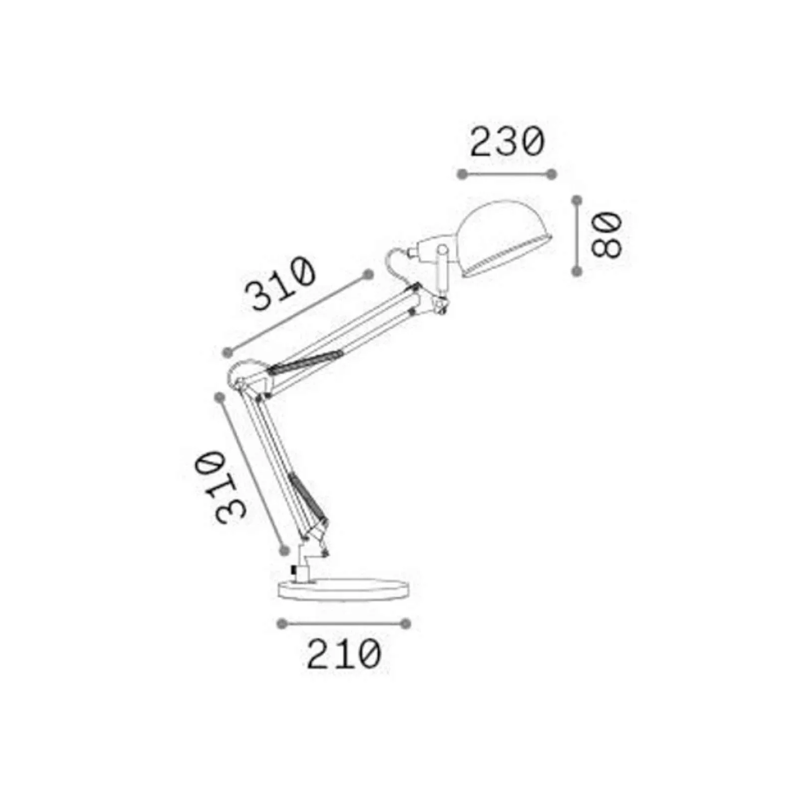 Ideal Lux Schreibtischleuchte Johnny, messingfarben, Metall günstig online kaufen