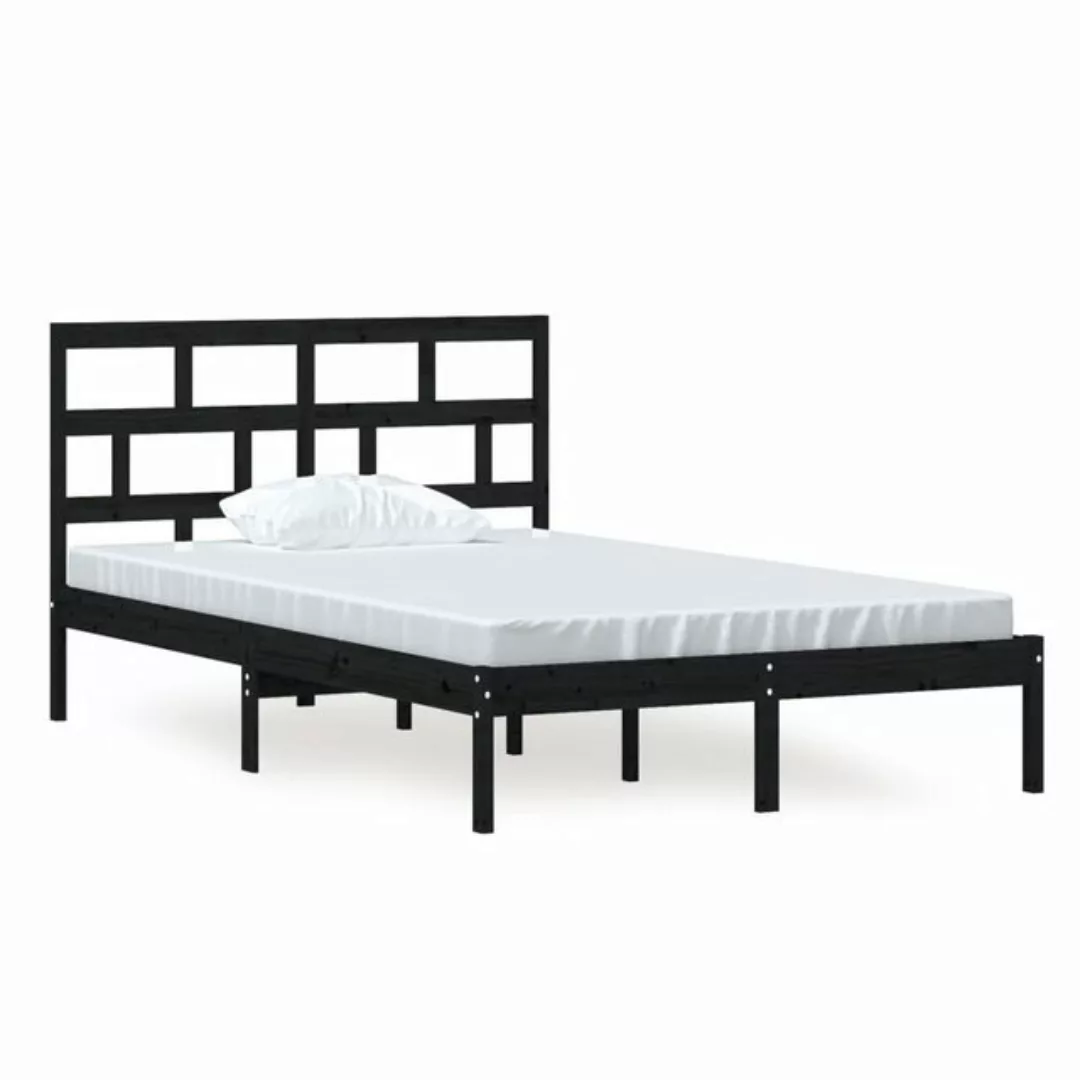 furnicato Bett Massivholzbett Schwarz Kiefer 120x200 cm günstig online kaufen