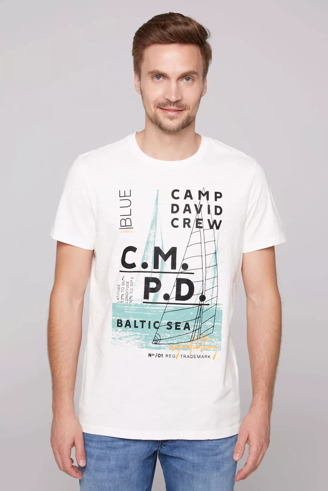 CAMP DAVID Rundhalsshirt, aus Baumwolle günstig online kaufen