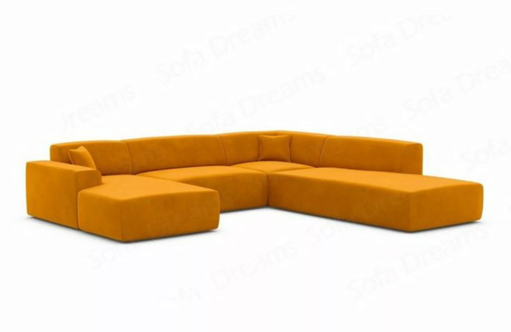 Sofa Dreams Wohnlandschaft Polster Designer Sofa Mallorca U Lounge Samtstof günstig online kaufen